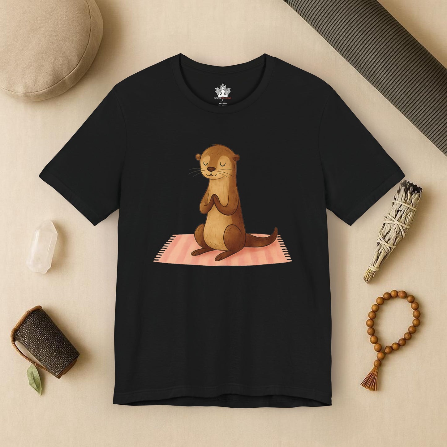 Peaceful Otter – Mindful Lotus Pose Tee