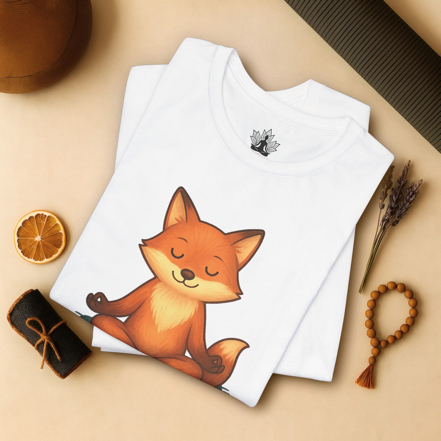 Fox Meditating – Yoga Animal Namaste Tee