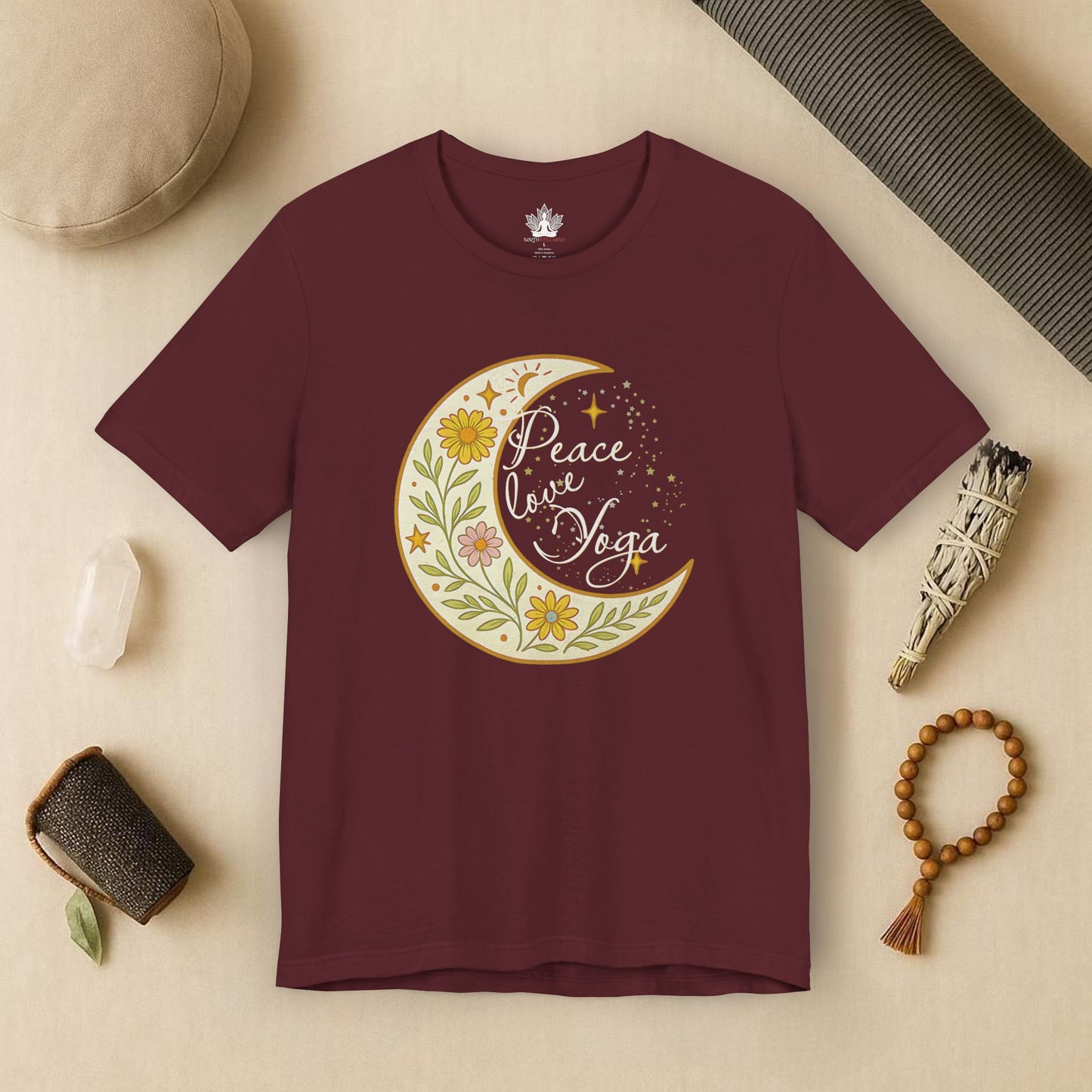 Moon Mandala – Peace Love Yoga Tee
