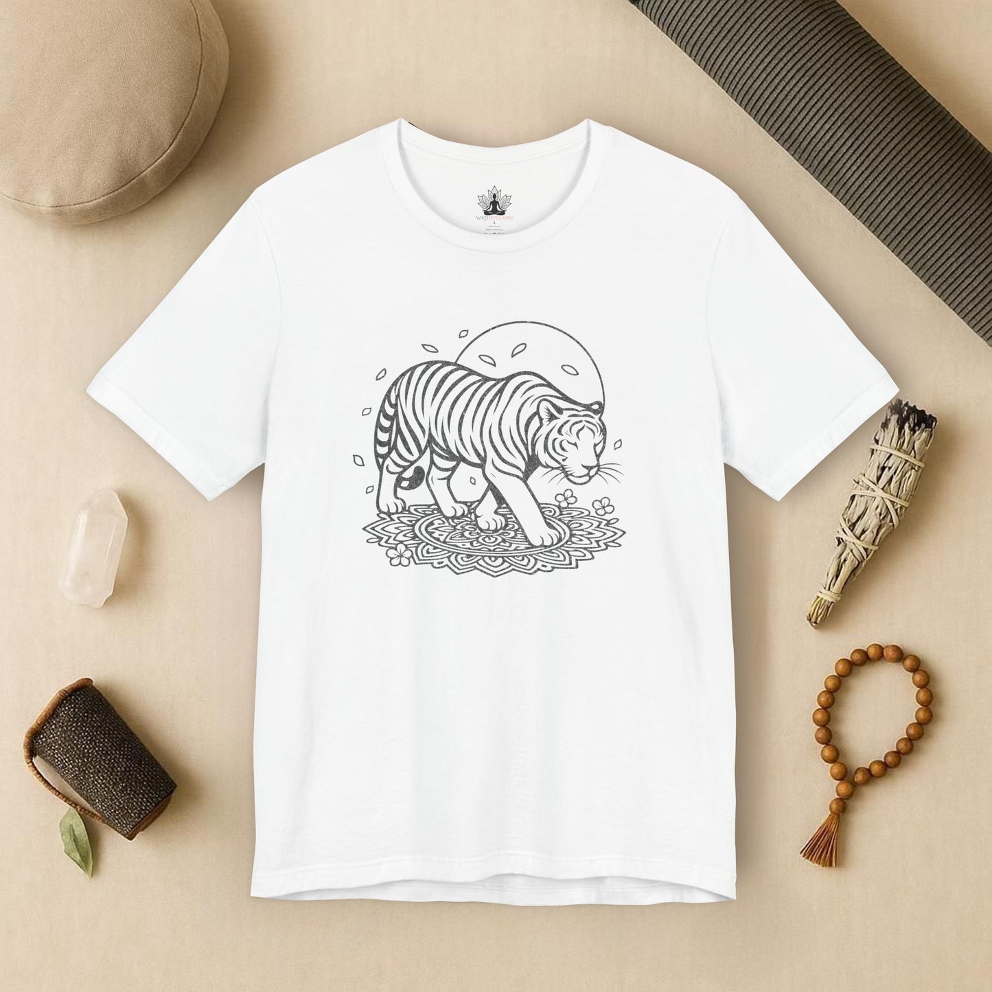 Peaceful Tiger – Mandala Flow Tee