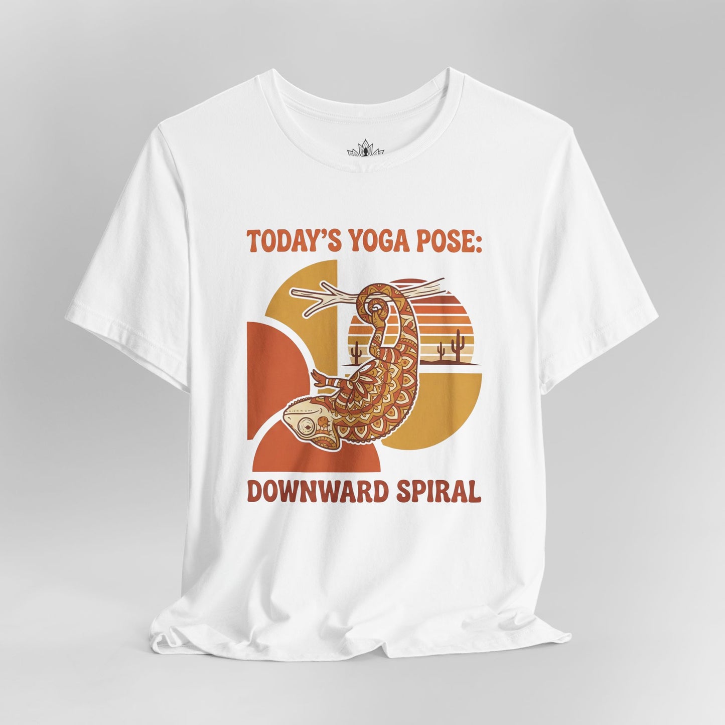 Downward Spiral Pose – Retro Sunset 70s Tee