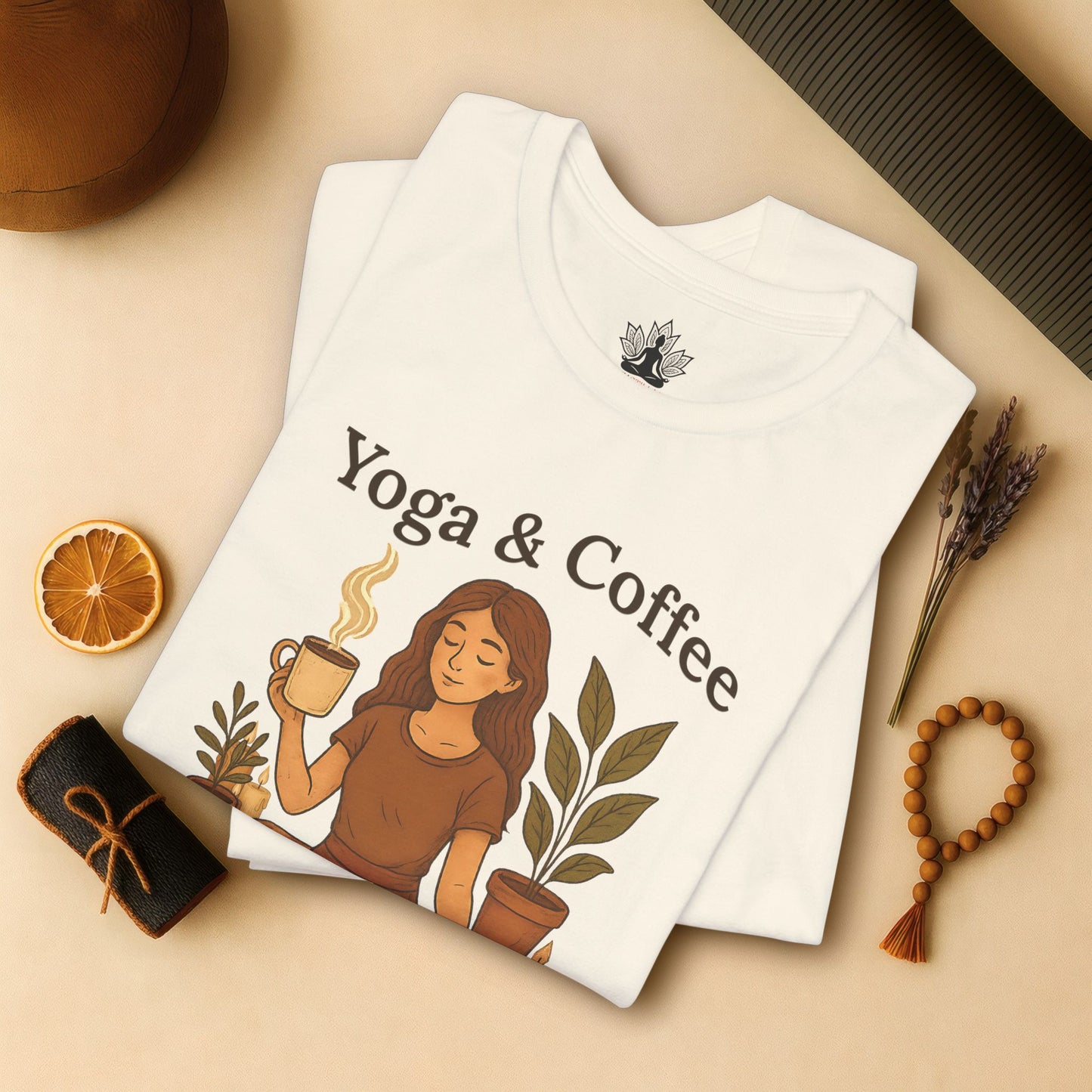 Yoga & Coffee – Cozy Morning Tee