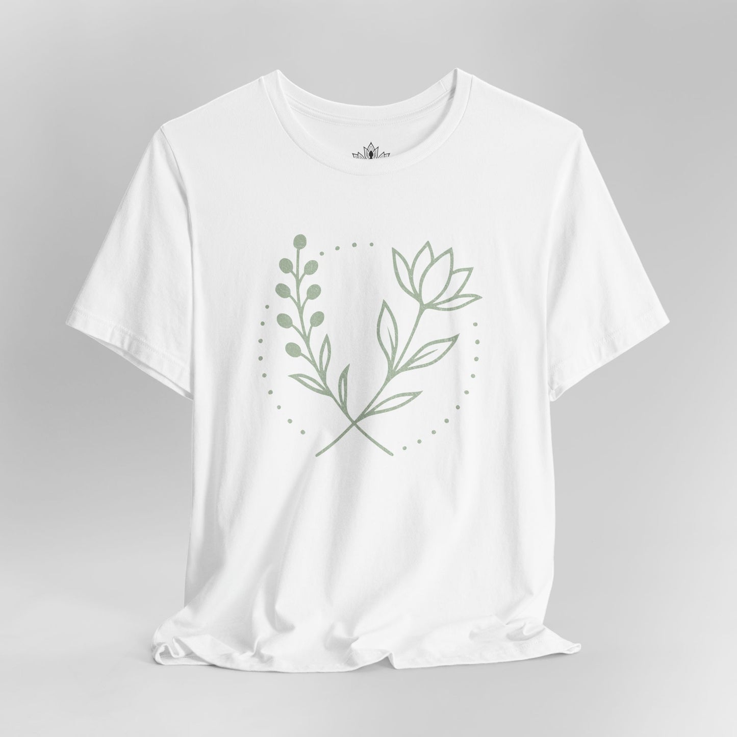 Bloom in Balance – Minimalist Yoga Tee