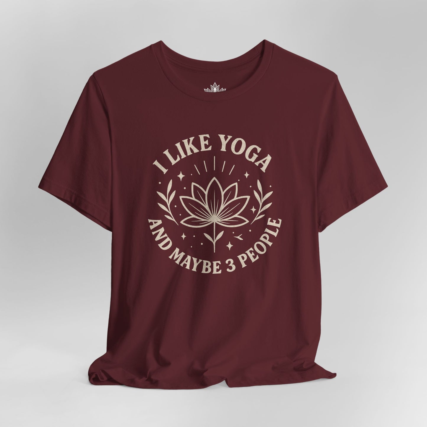 I Like Yoga & Maybe 3 People – Lotus Graphic Tee
