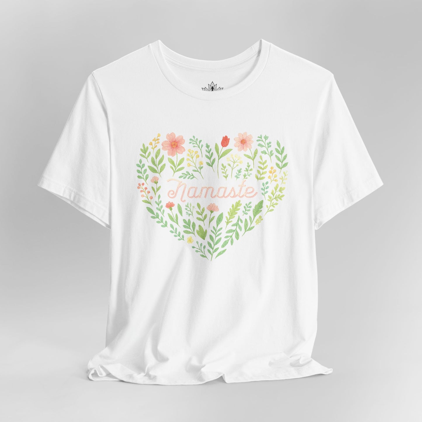 Namaste Floral Heart – Yoga Spirit Tee