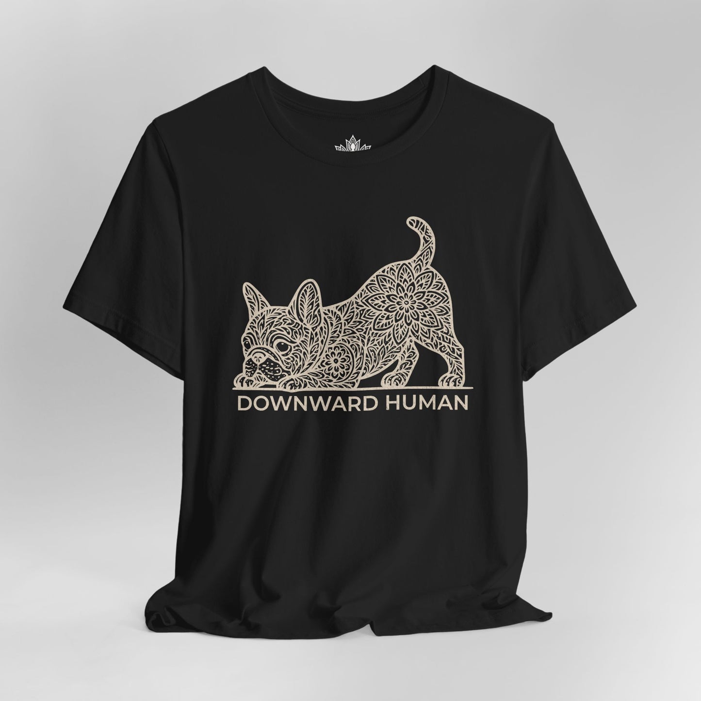 Frenchie Mandala – Downward French Bulldog Tee