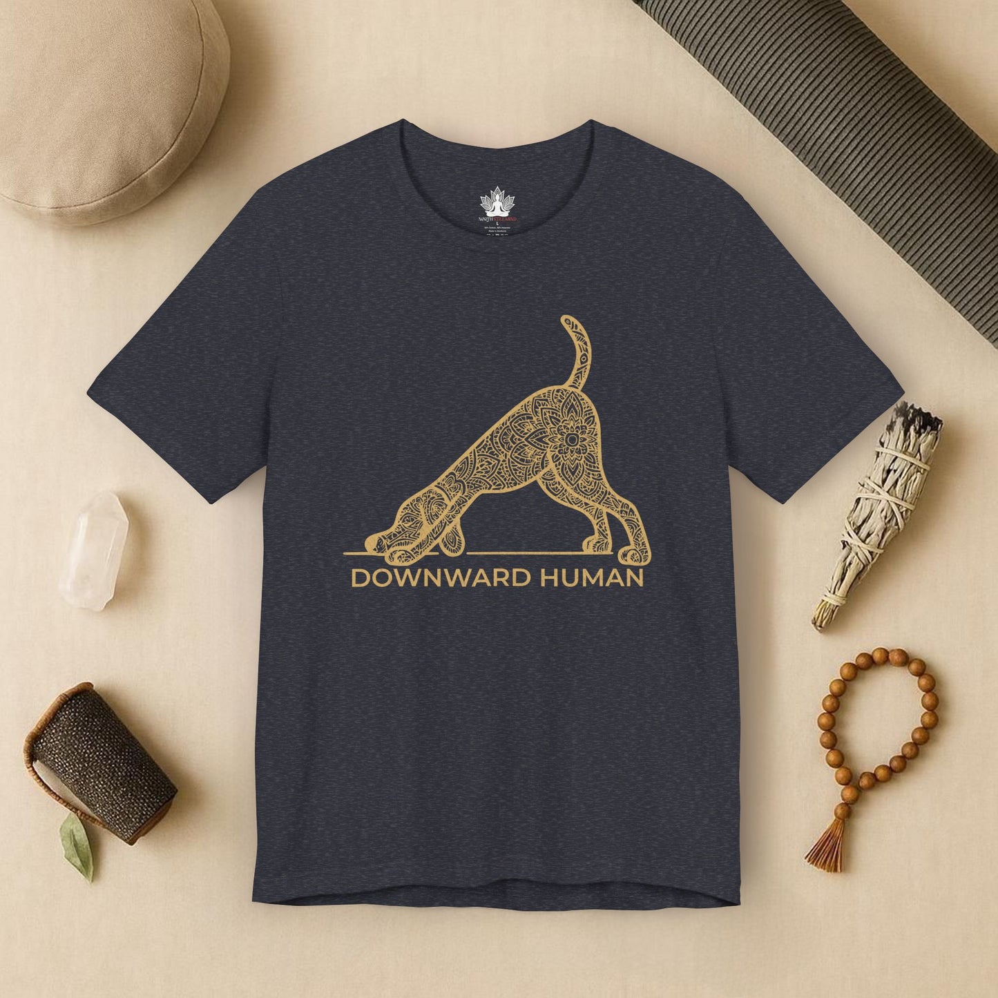 Downward Human – Mandala Dog Yoga Tee