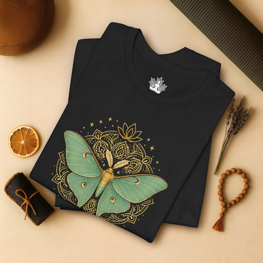 Celestial Moth Mandala - Sacred Lotus Tee