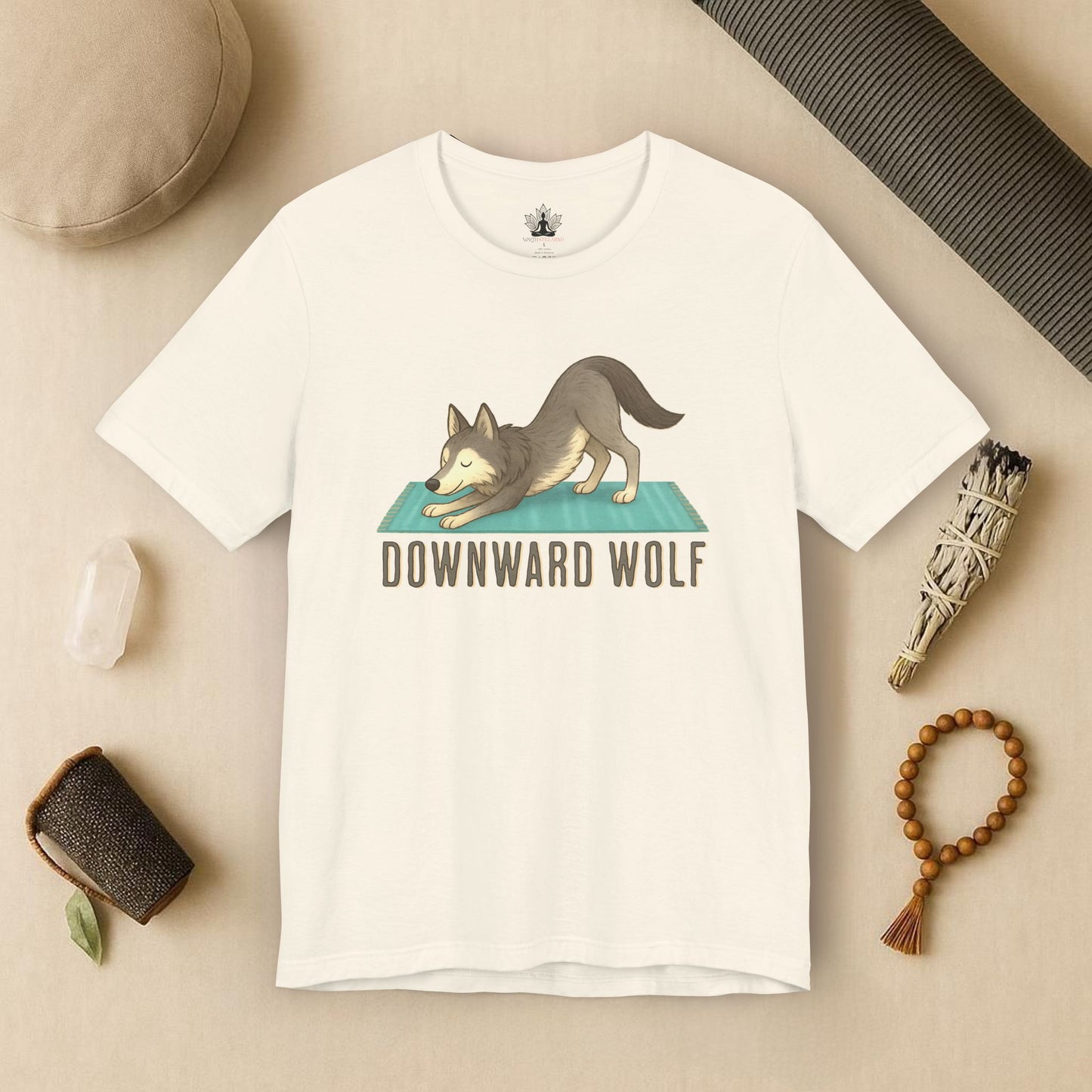 Downward Wolf – Funny Yoga Animal Tee