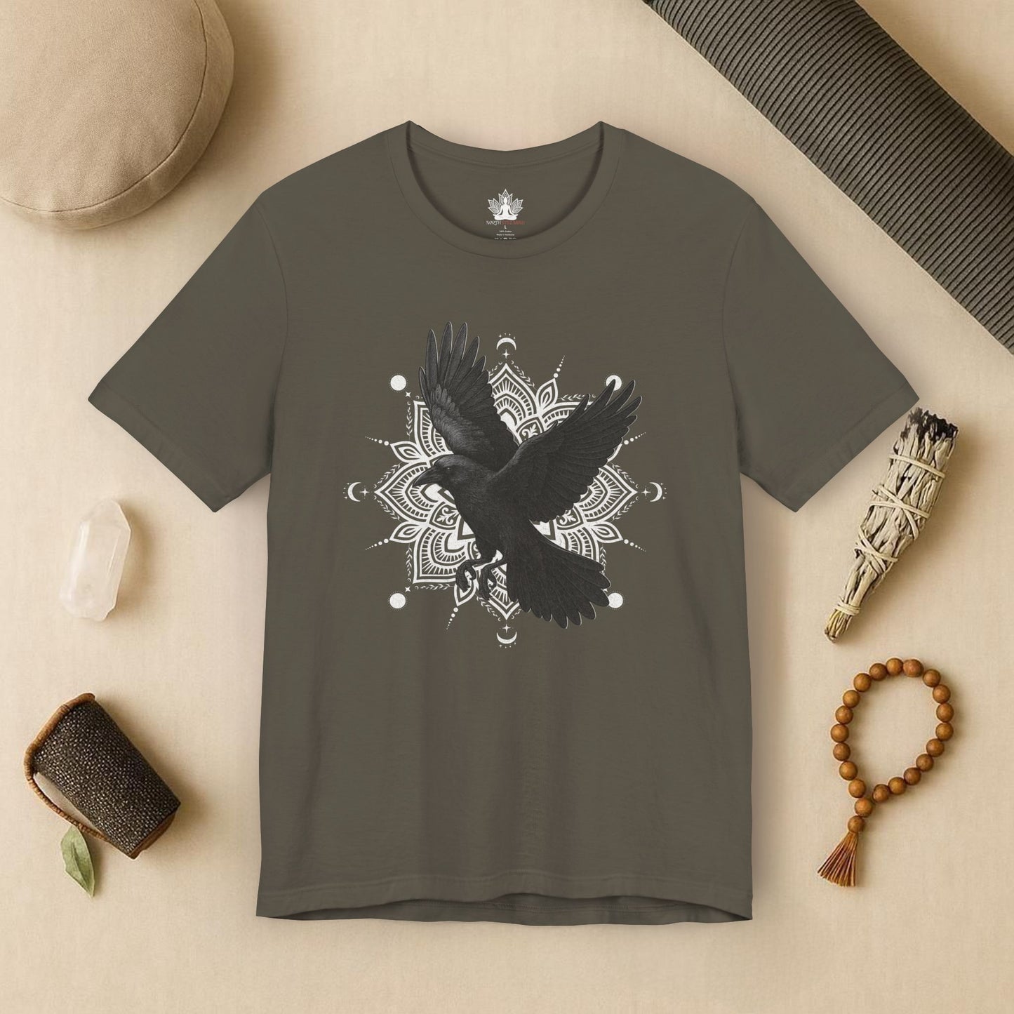 Mystic Raven – Mandala Moon Flight Tee