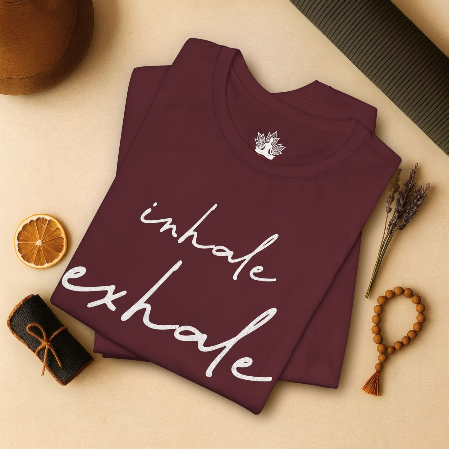 Inhale Exhale Luxe – Minimalist Mindfulness Tee