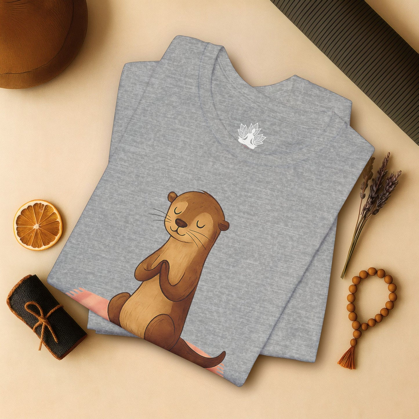 Peaceful Otter – Mindful Lotus Pose Tee