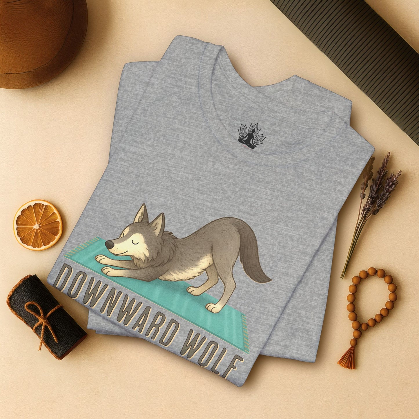 Downward Wolf – Funny Yoga Animal Tee
