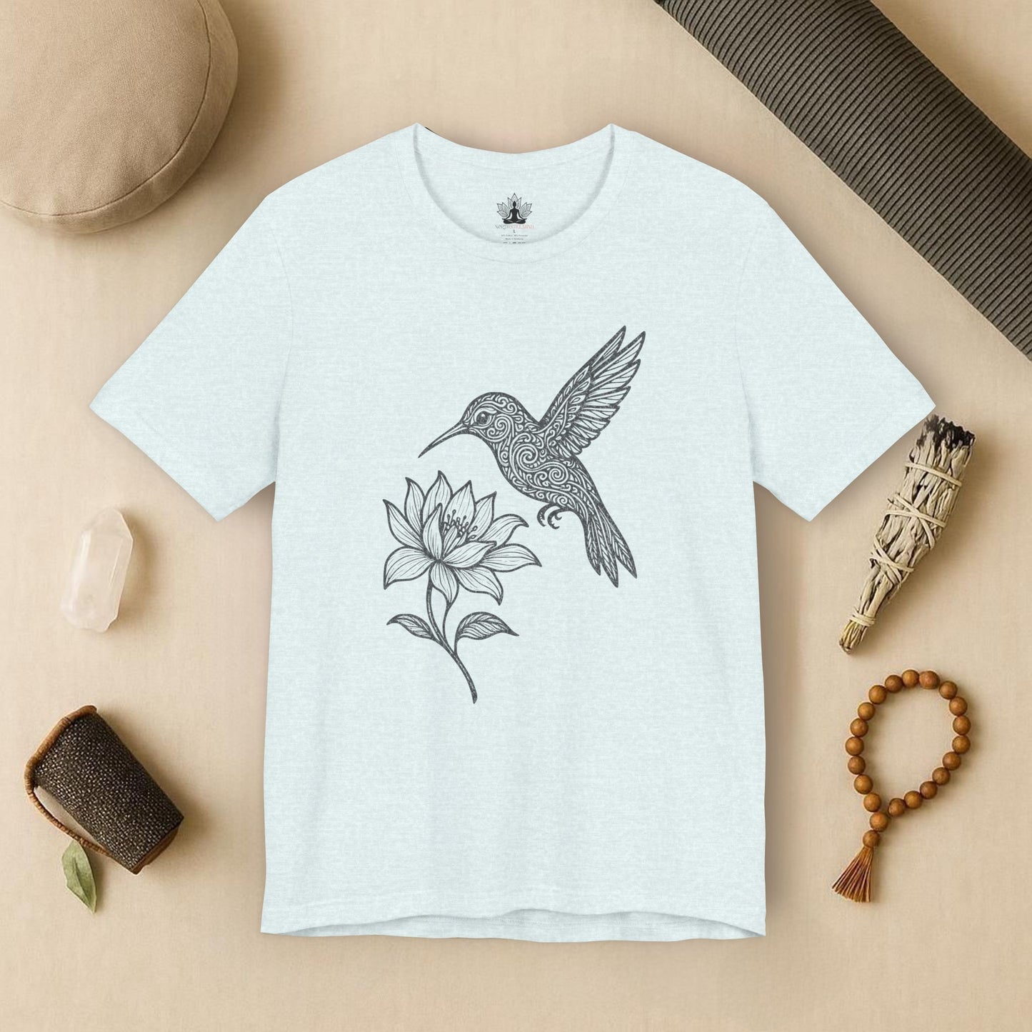 Hummingbird Lotus – Mandala Nature Tee