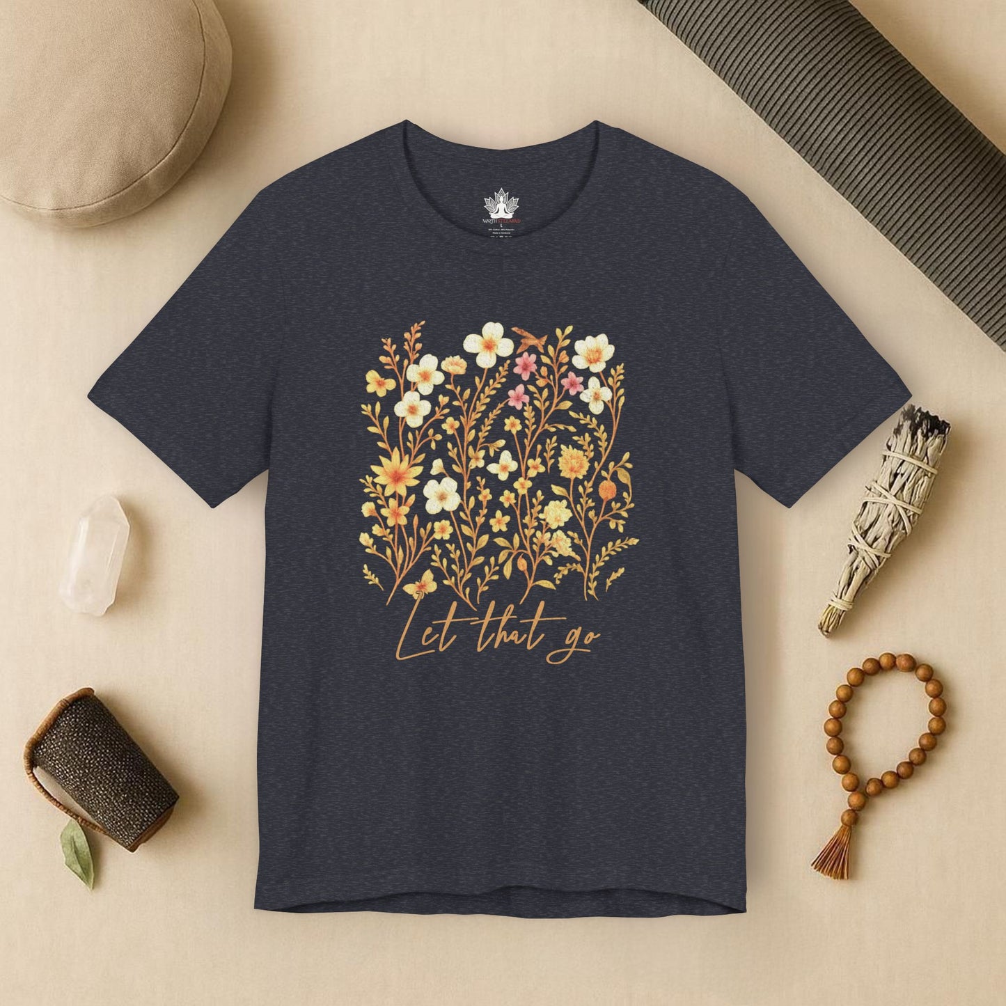 Let That Go – Floral Mindfulness Tee