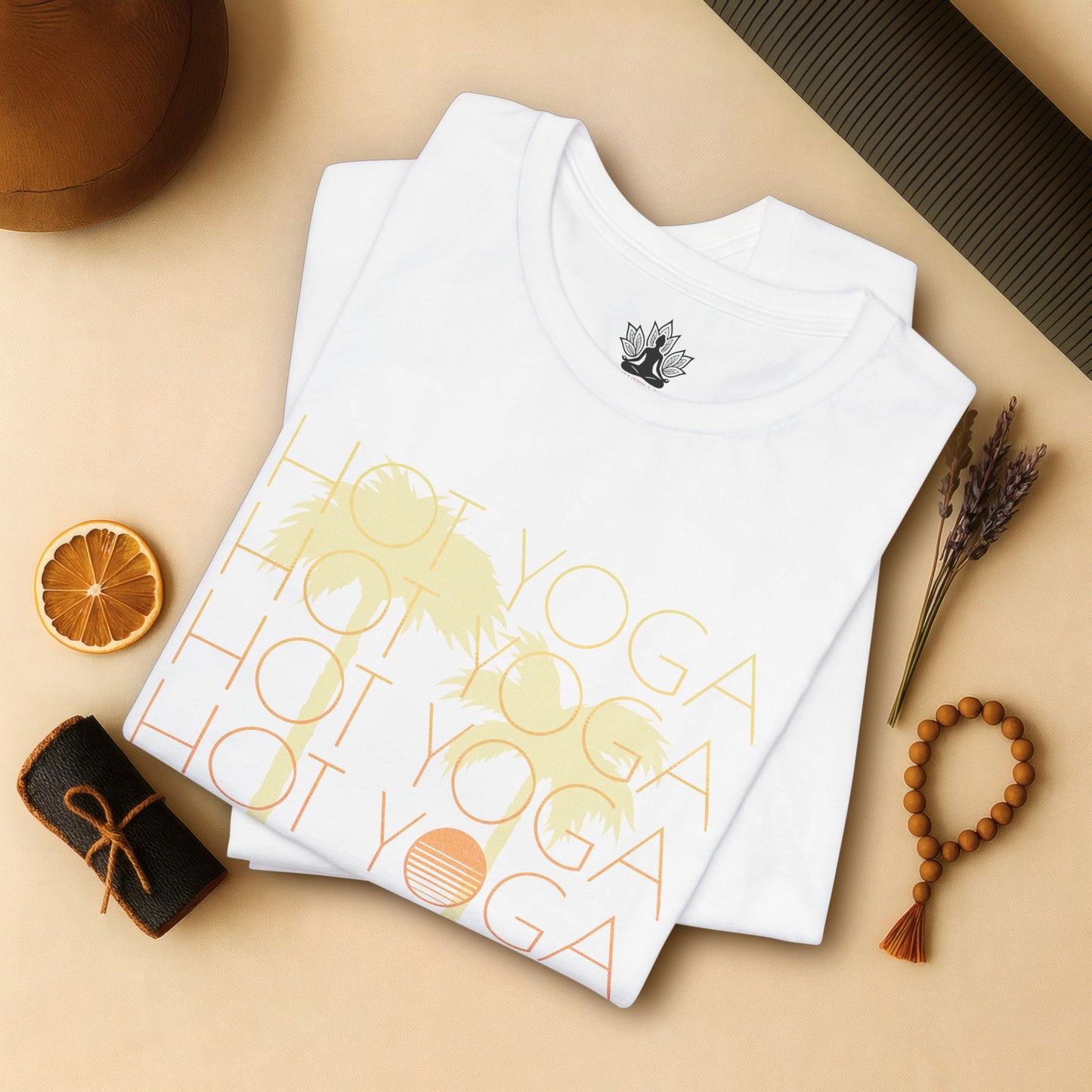 Hot Yoga Vibes - Palm Sunset Tee