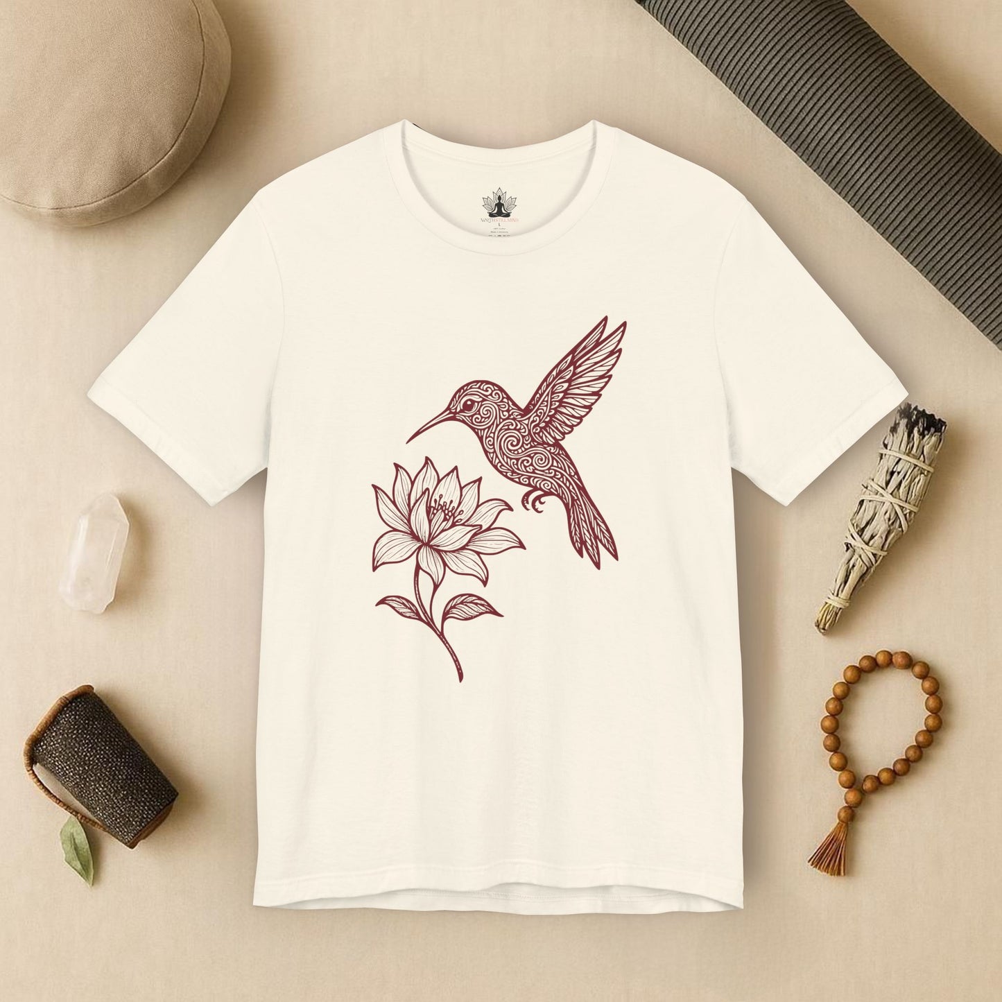 Hummingbird Lotus – Mandala Nature Tee