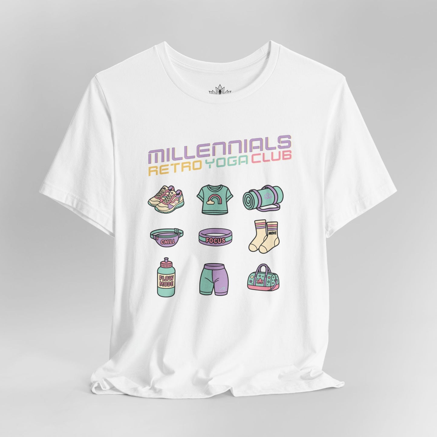 Millennials Club – Retro Yoga Essentials Tee