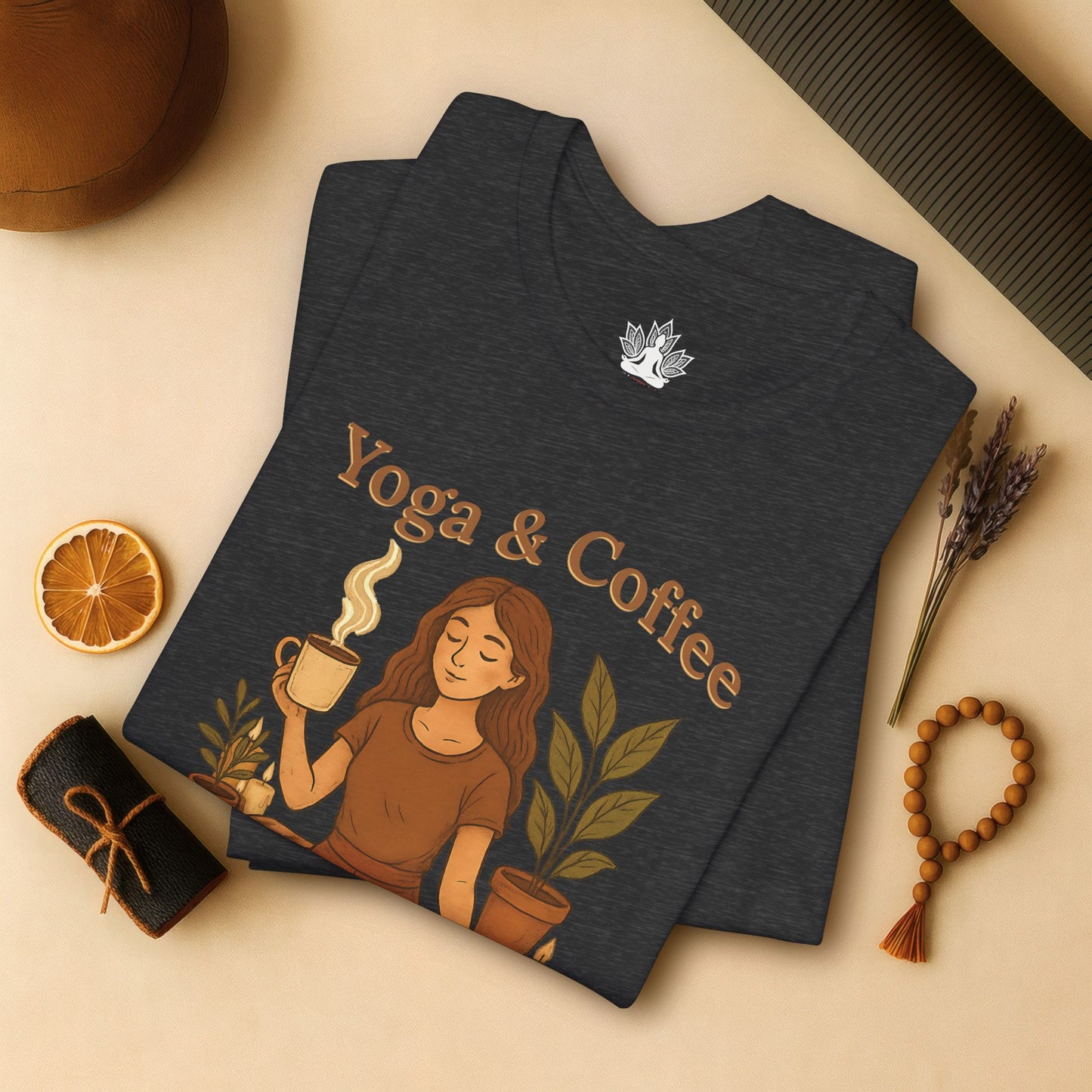 Yoga & Coffee – Cozy Morning Tee
