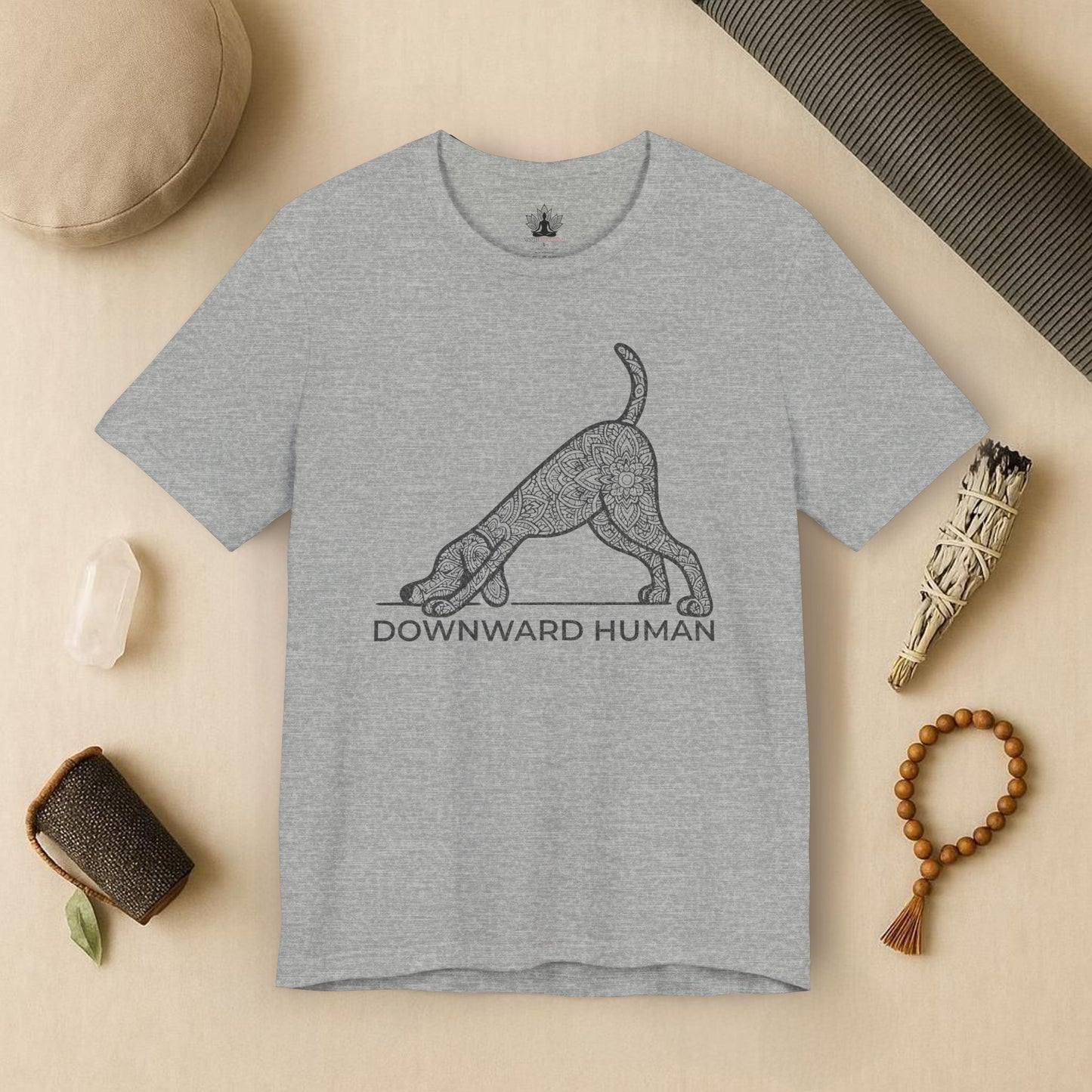 Downward Human – Mandala Dog Yoga Tee