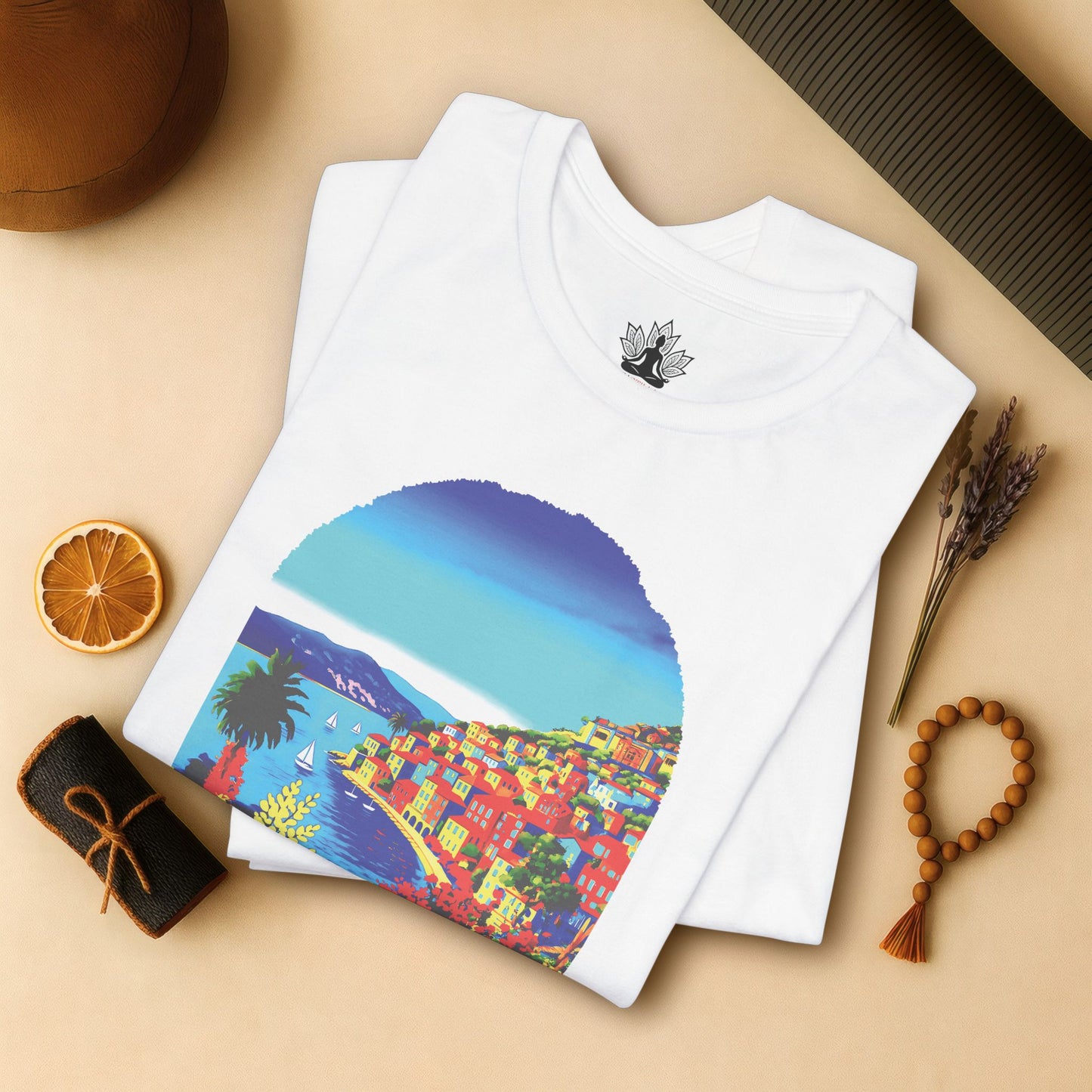 Namaste Riviera Sunset – Summer 25 Edition Tee