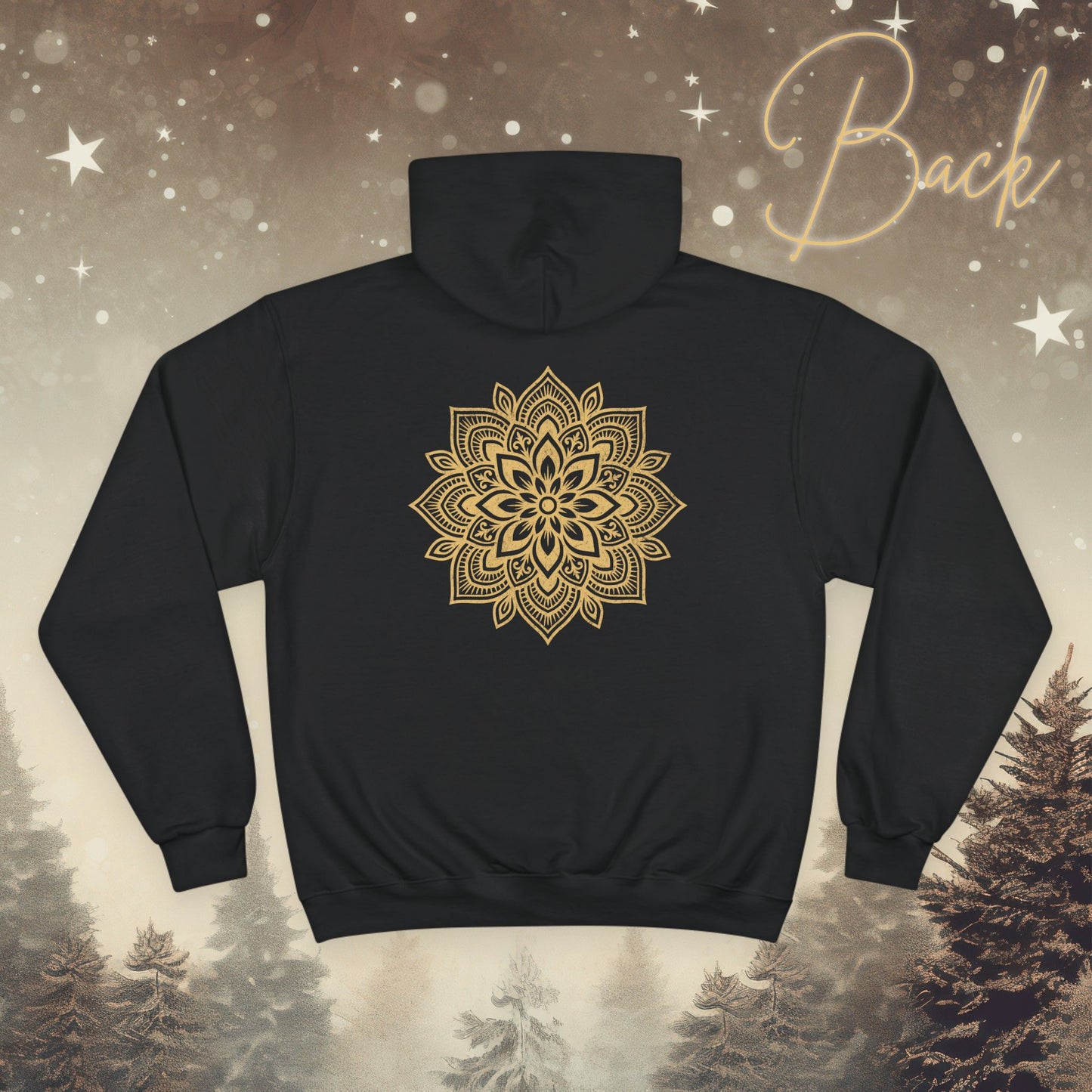 Cozy Champion Breathe Hoodie – Mandala Back