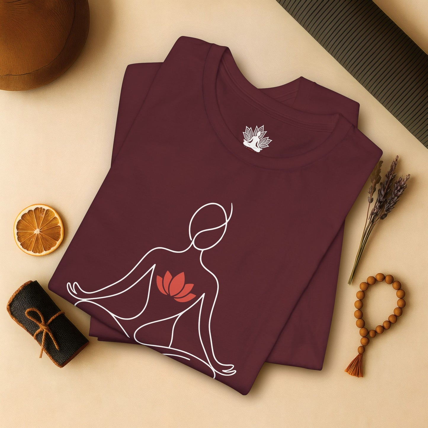 Lotus Heart – Minimalist Yoga Tee