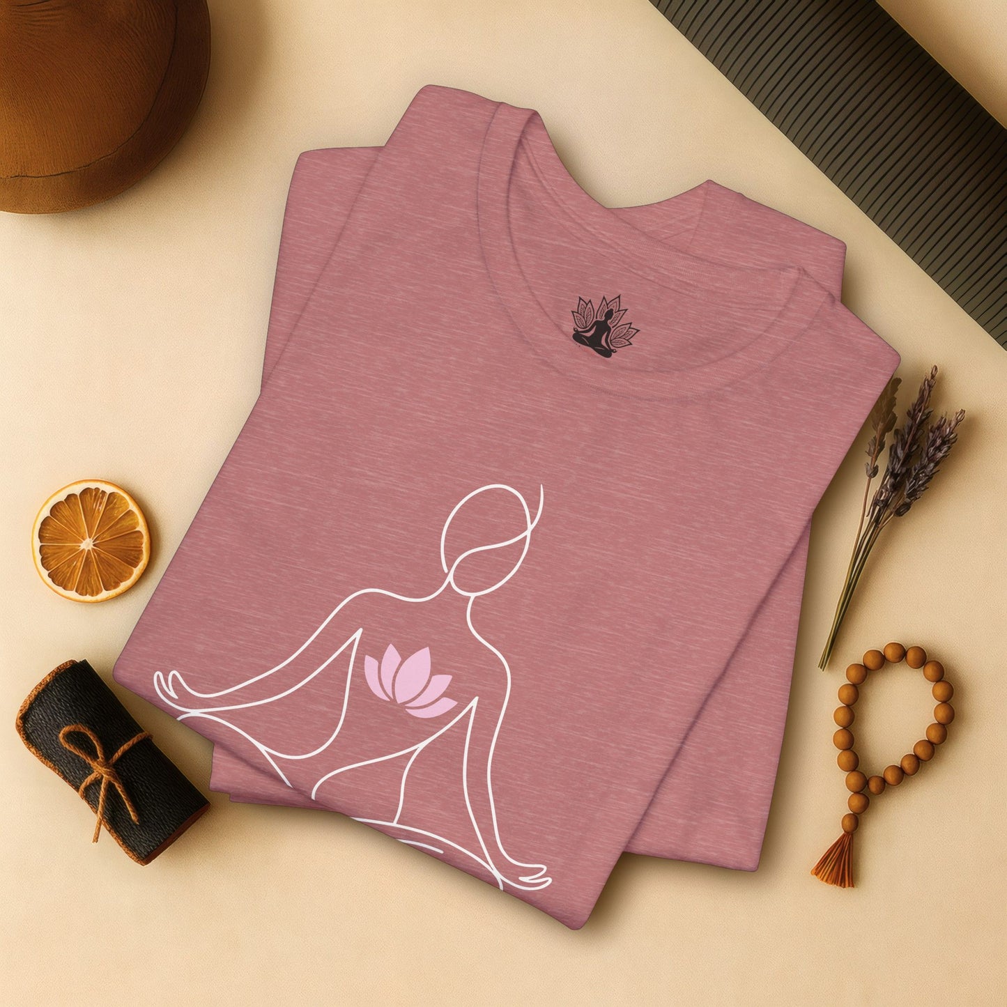 Lotus Heart – Minimalist Yoga Tee