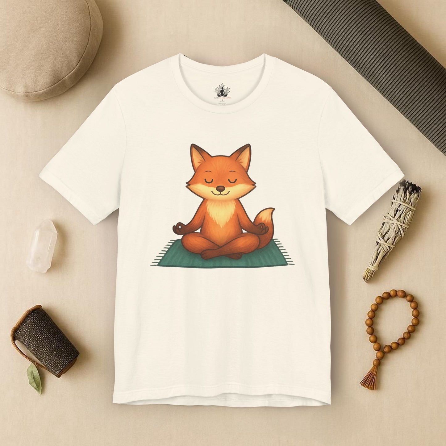 Fox Meditating – Yoga Animal Namaste Tee