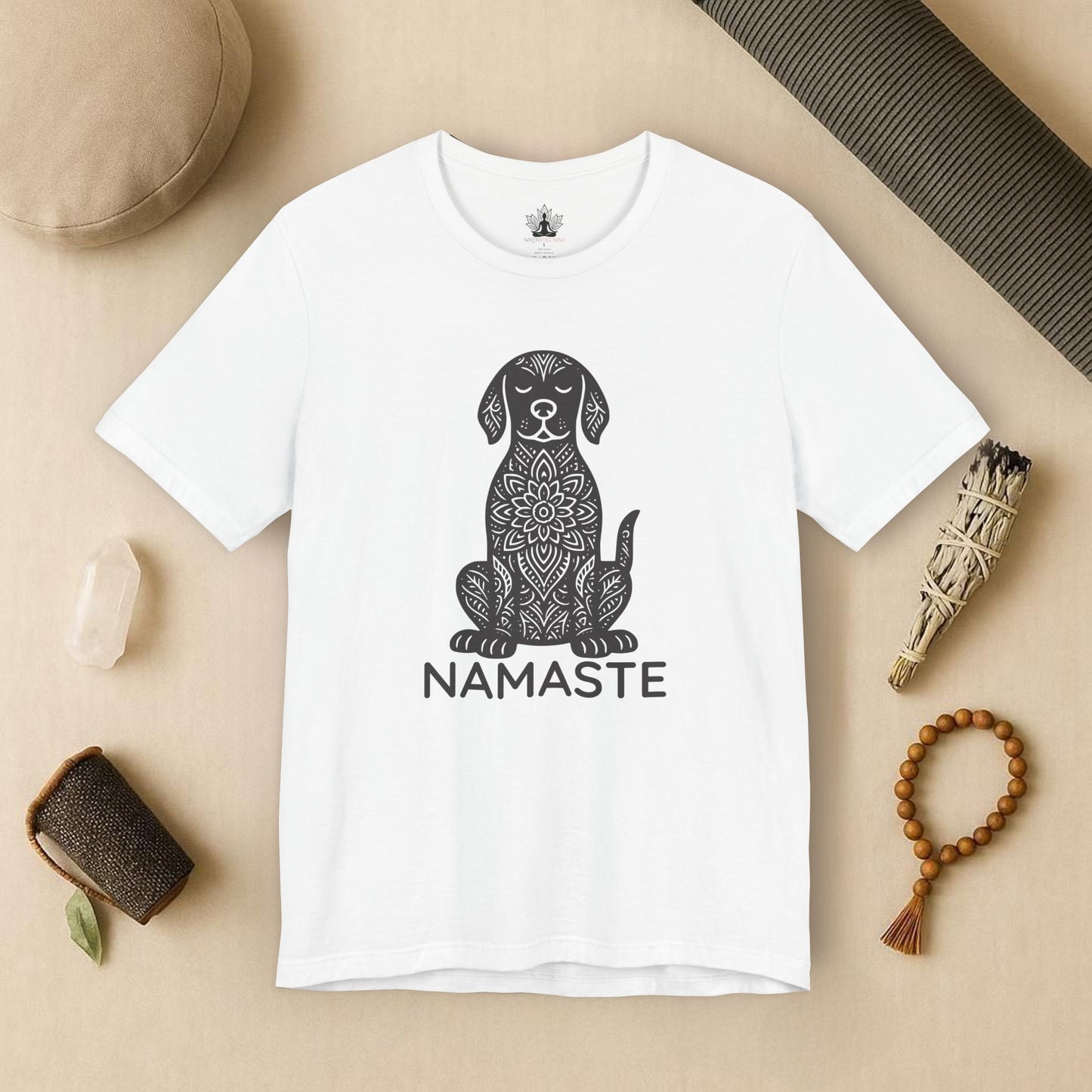 Calm Dog - Mandala Namaste Tee