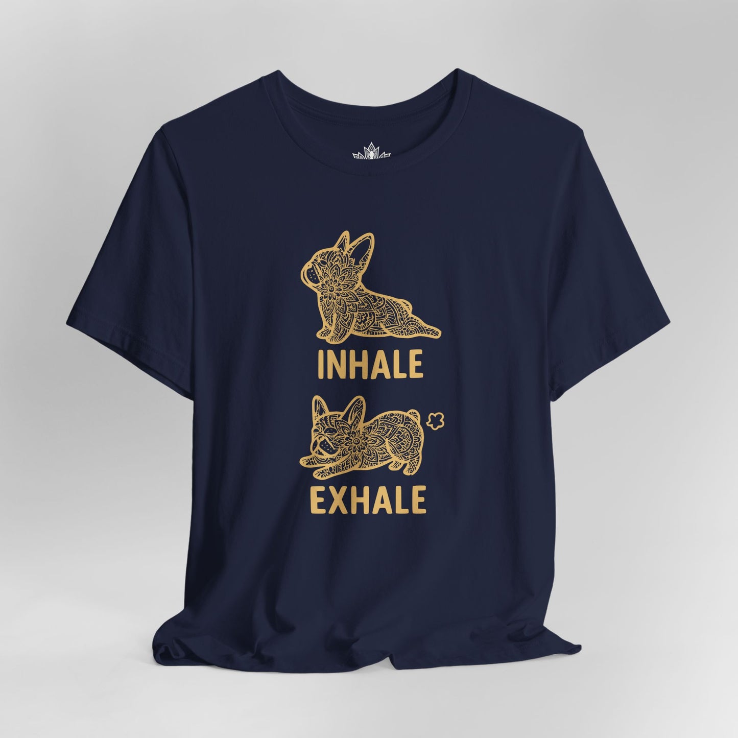 Frenchie Inhale Exhale – Funny Mandala Dog Tee