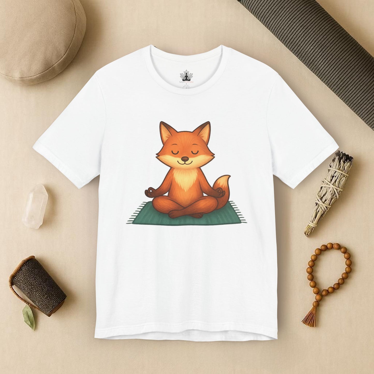 Fox Meditating – Yoga Animal Namaste Tee