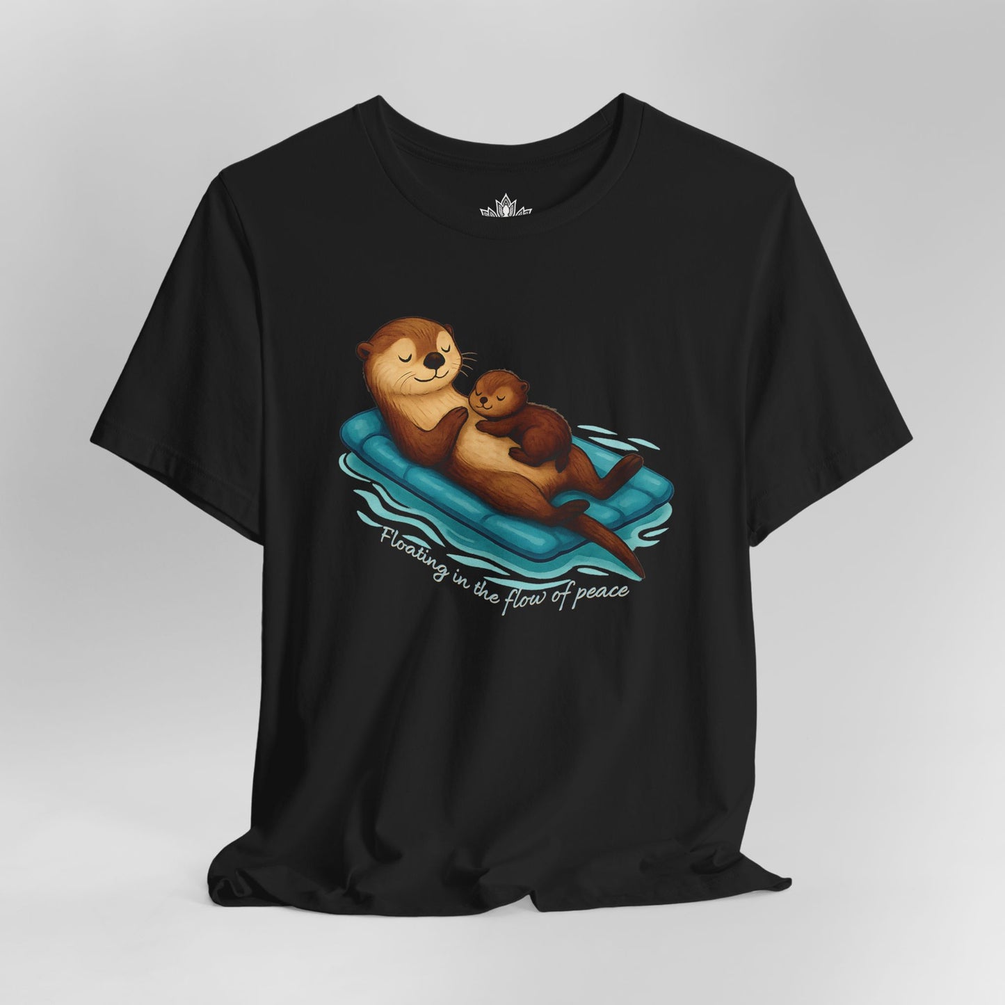 Floating Otters – Cute Zen Mama Tee