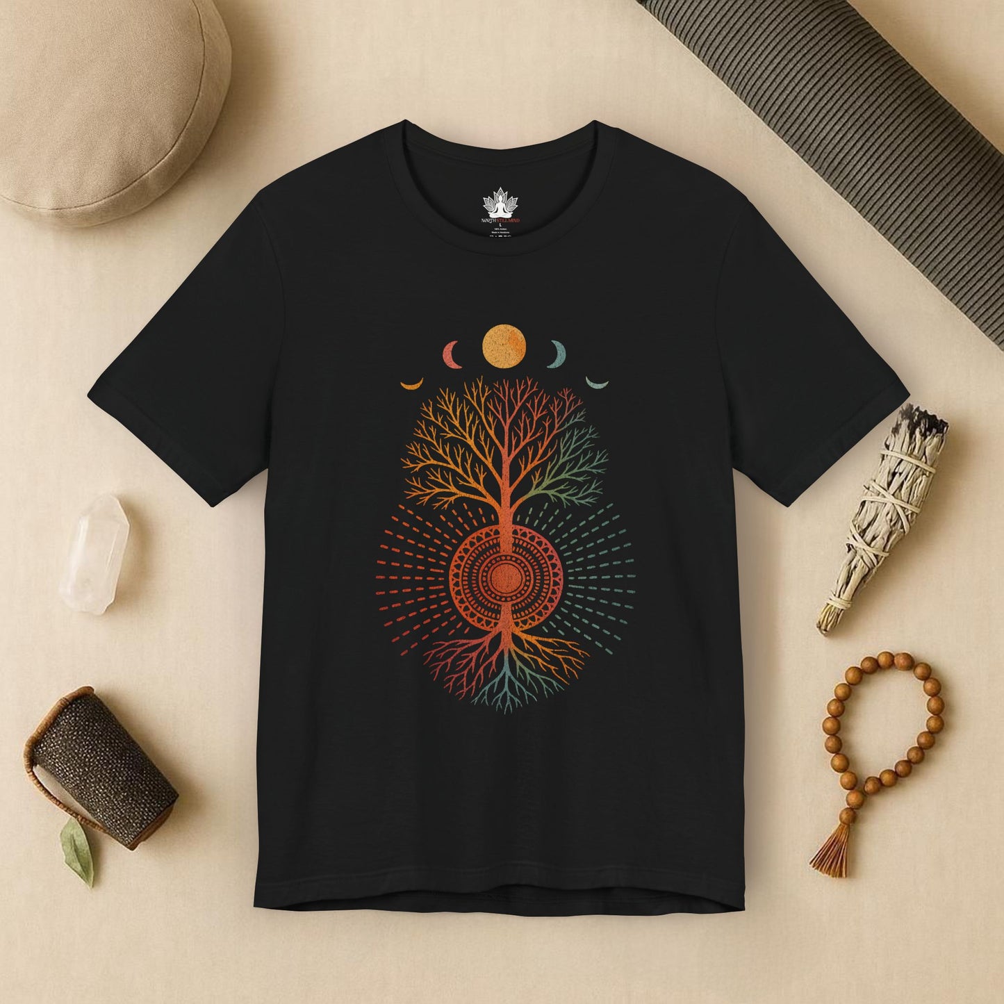Mystic Roots Rising - Lunar Mandala Tee