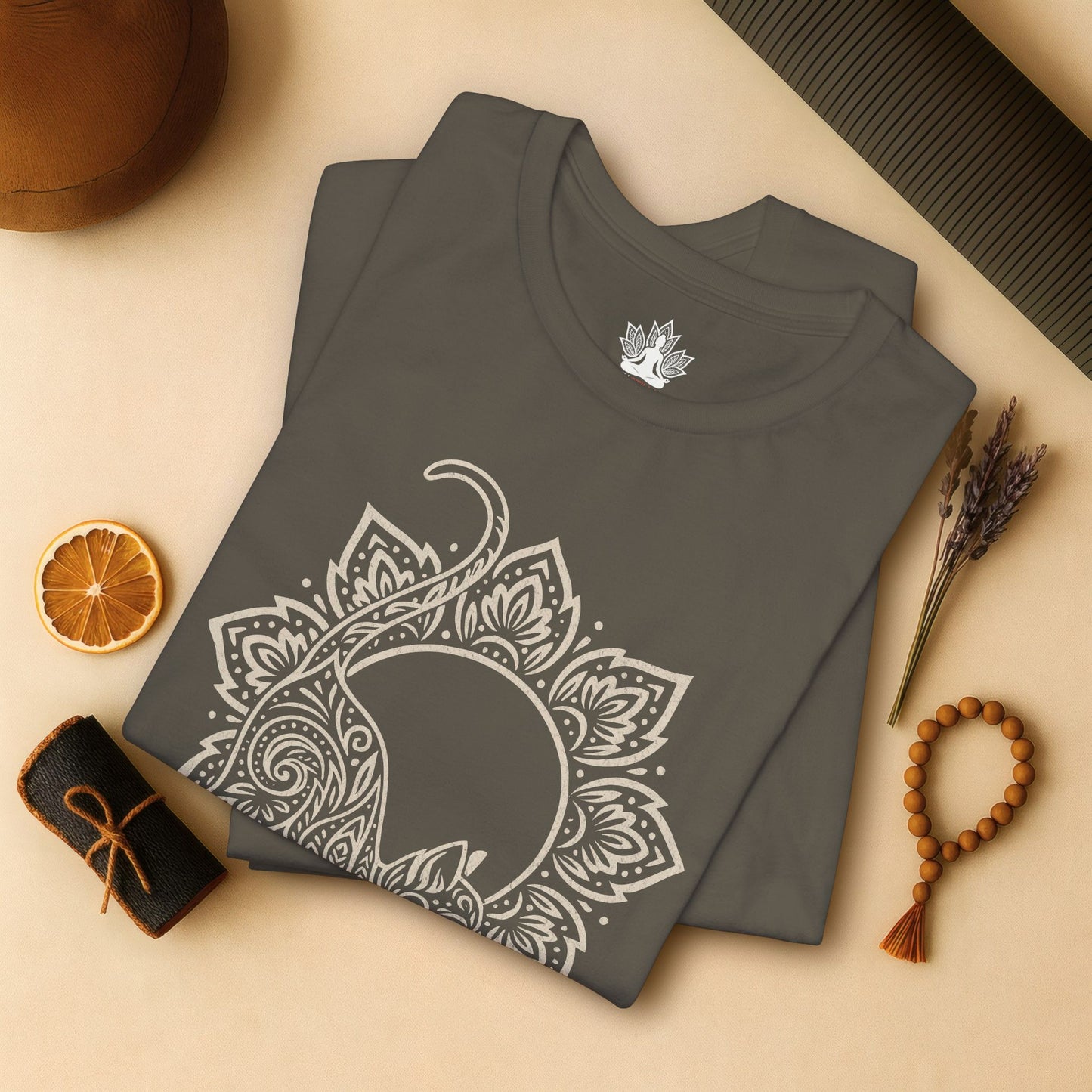 Cat & Mandala - Spiritual Boho Tee