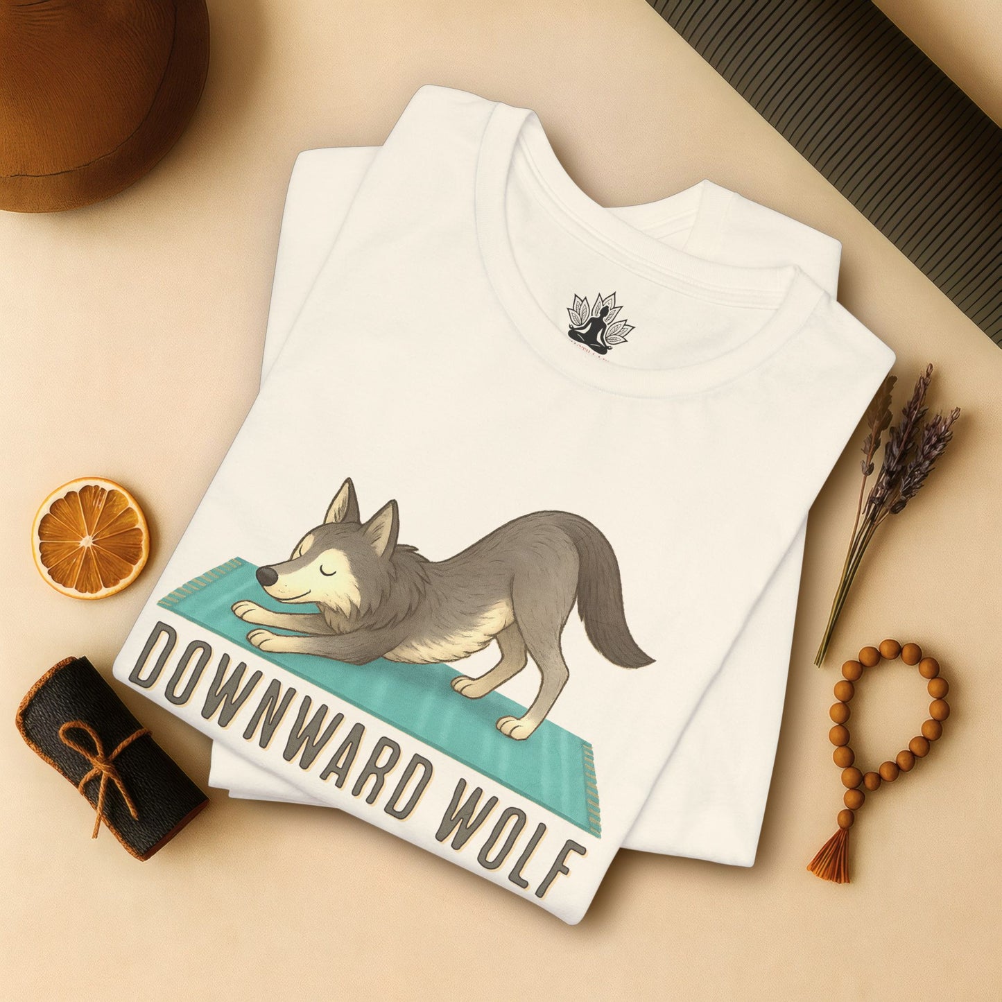 Downward Wolf – Funny Yoga Animal Tee