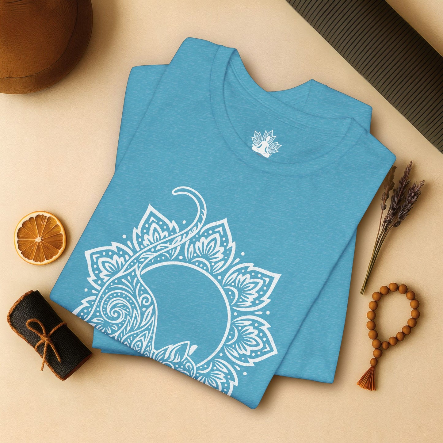 Cat & Mandala - Spiritual Boho Tee