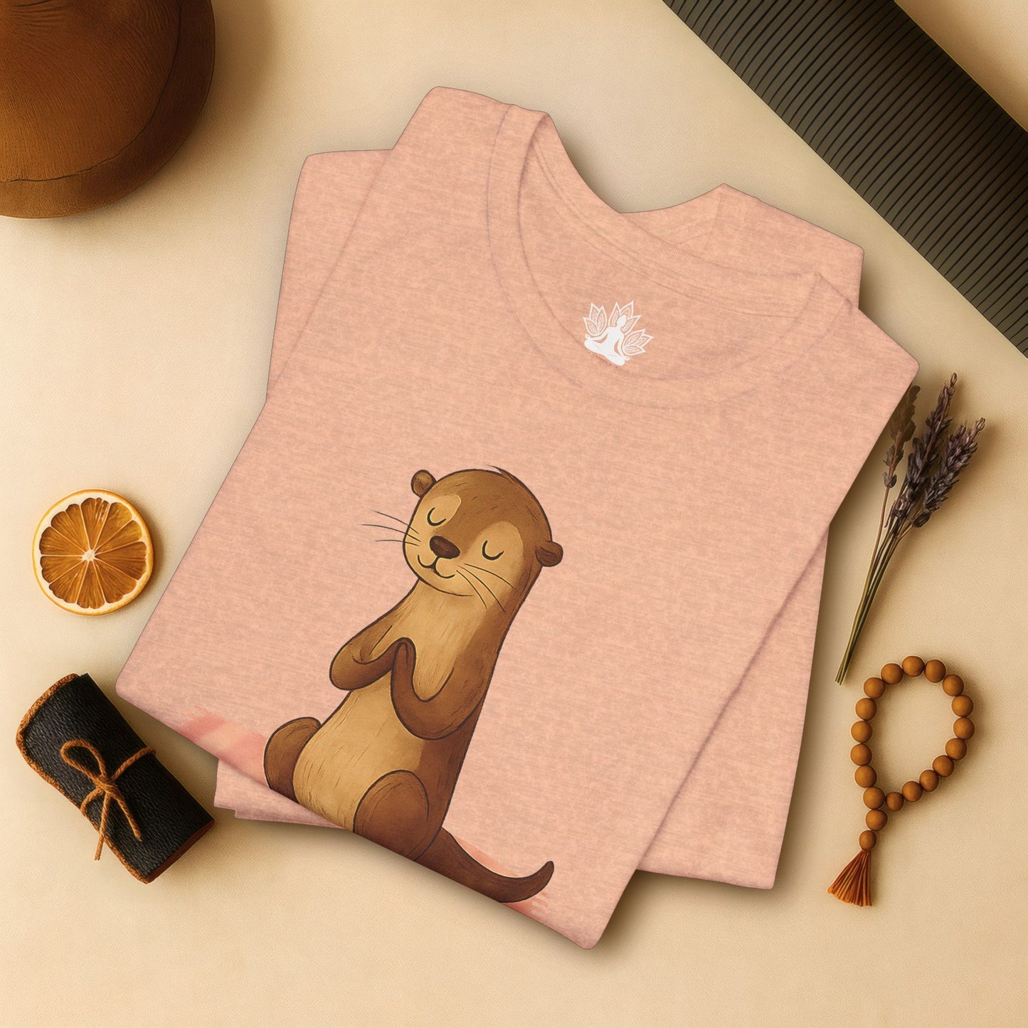Peaceful Otter – Mindful Lotus Pose Tee