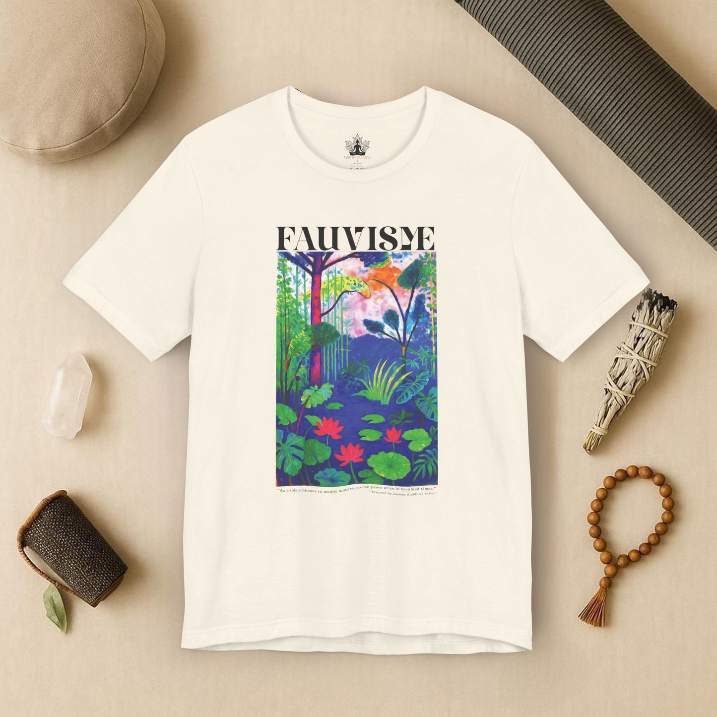 Peace in the Chaos – Fauvisme Lotus Tee