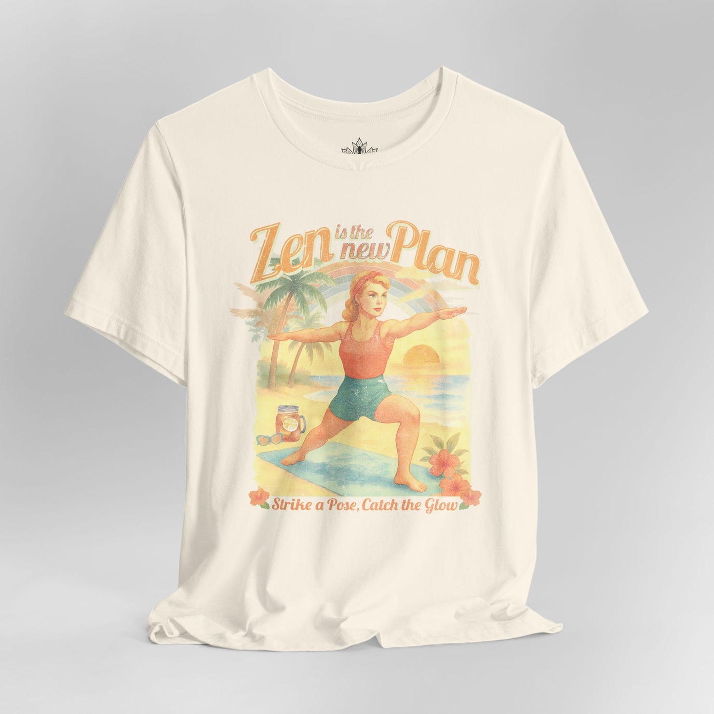 Zen is the New Plan – Retro Yoga Tee