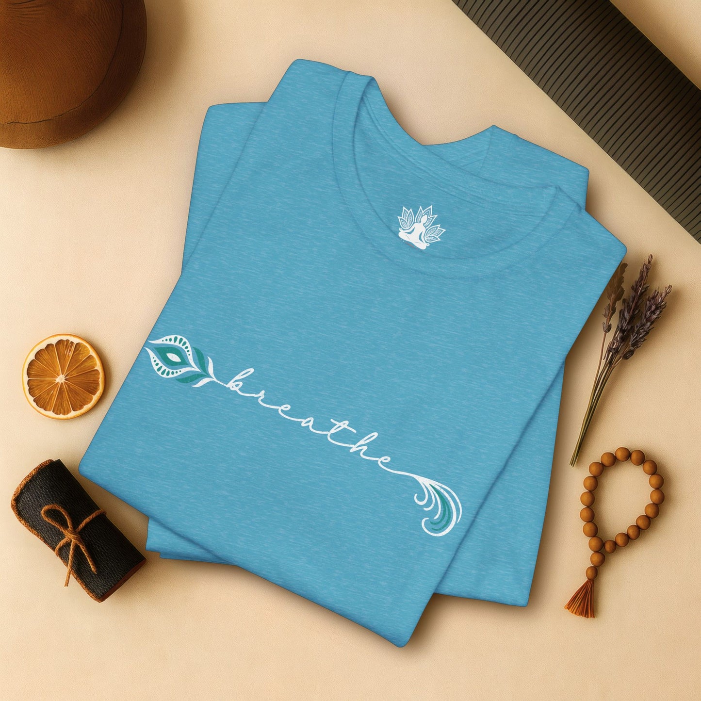 Breathe Feather Flow - Mindful Calm Tee