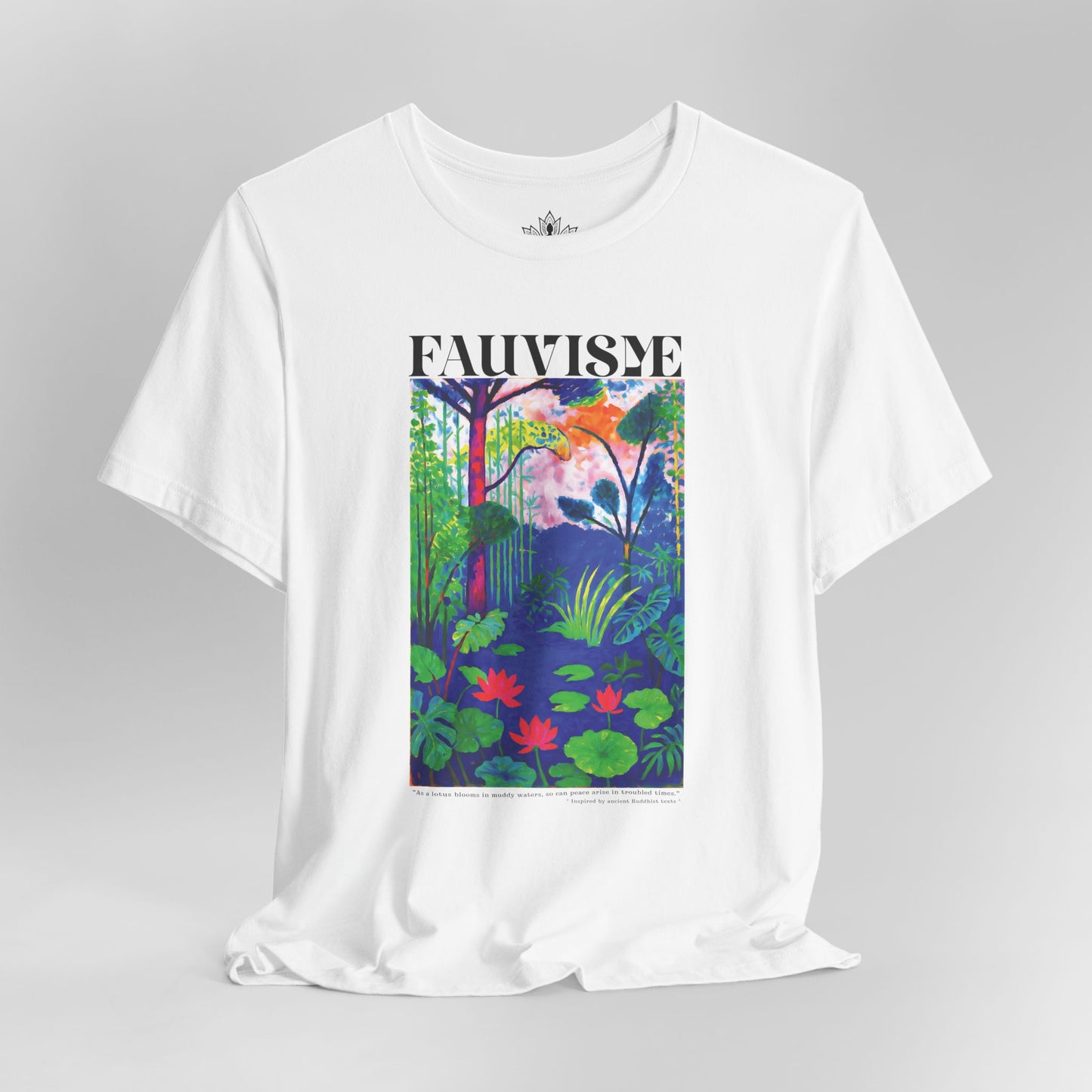 Peace in the Chaos – Fauvisme Lotus Tee