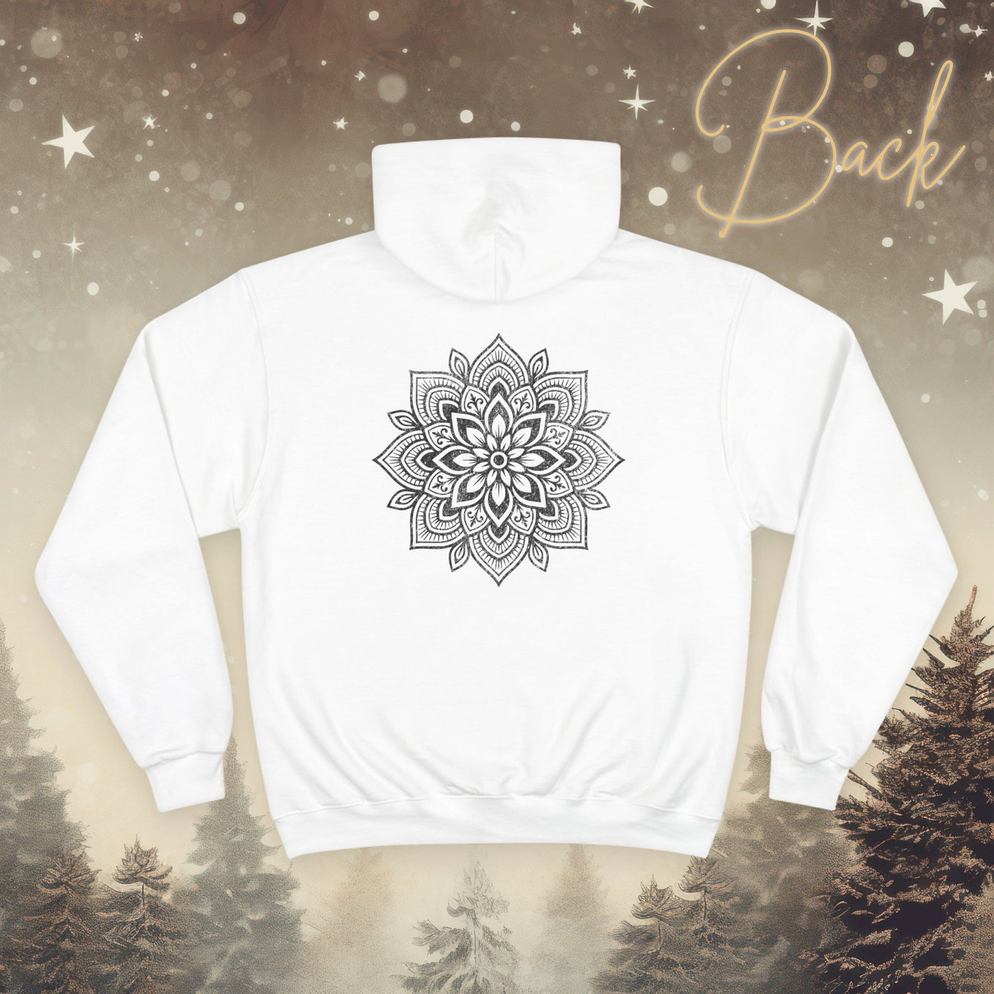 Cozy Champion Breathe Hoodie – Mandala Back