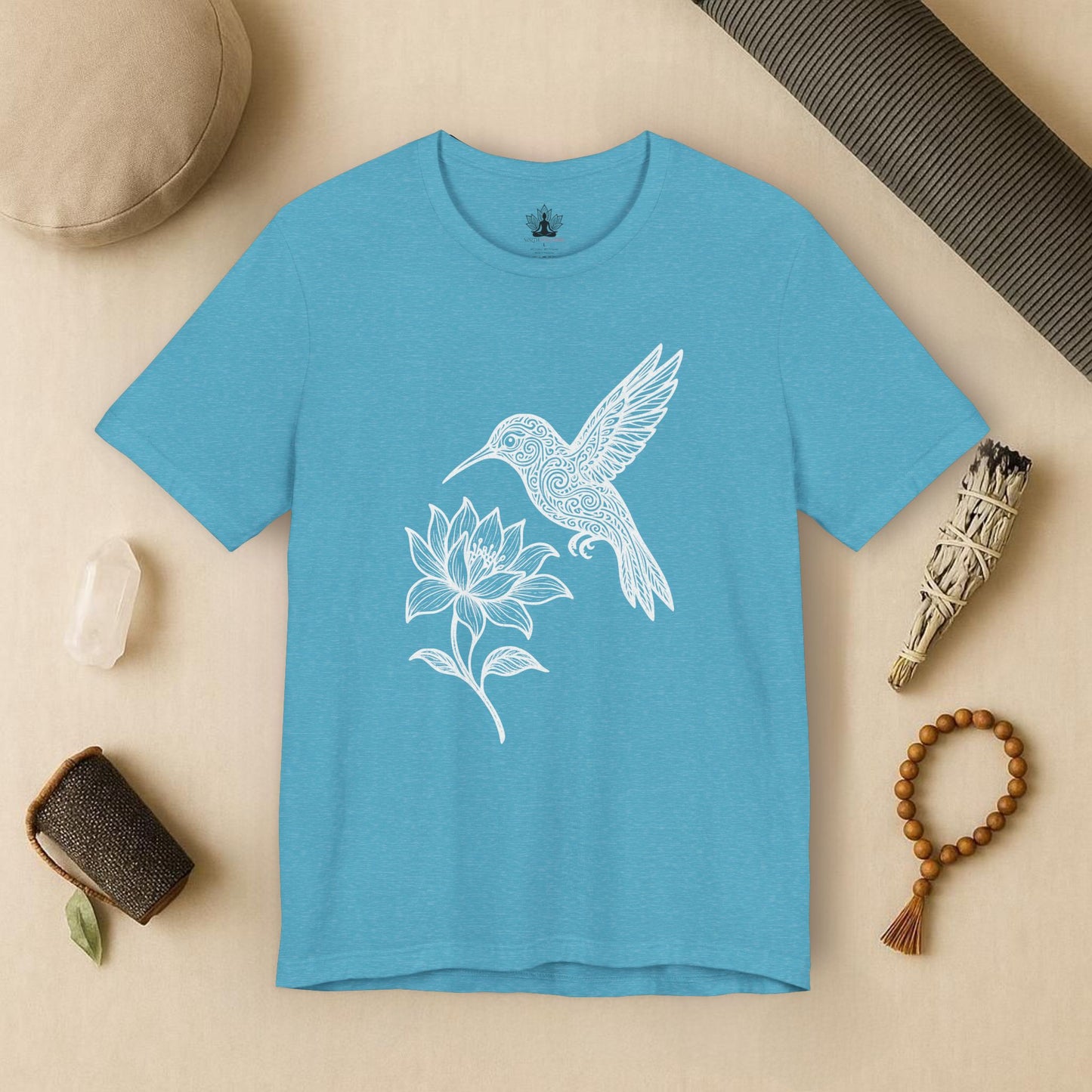 Hummingbird Lotus – Mandala Nature Tee