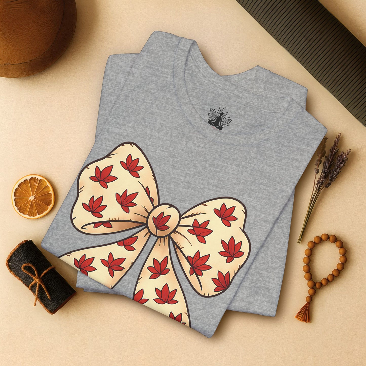 Lotus Cartoon Bow – Cozy Coquette Tee