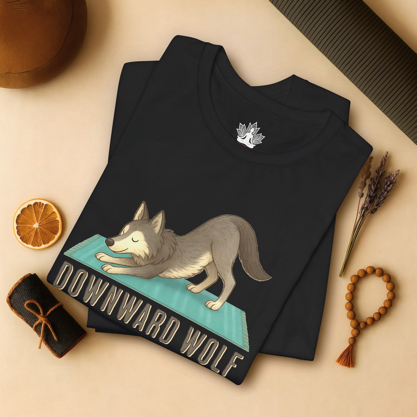 Downward Wolf – Funny Yoga Animal Tee