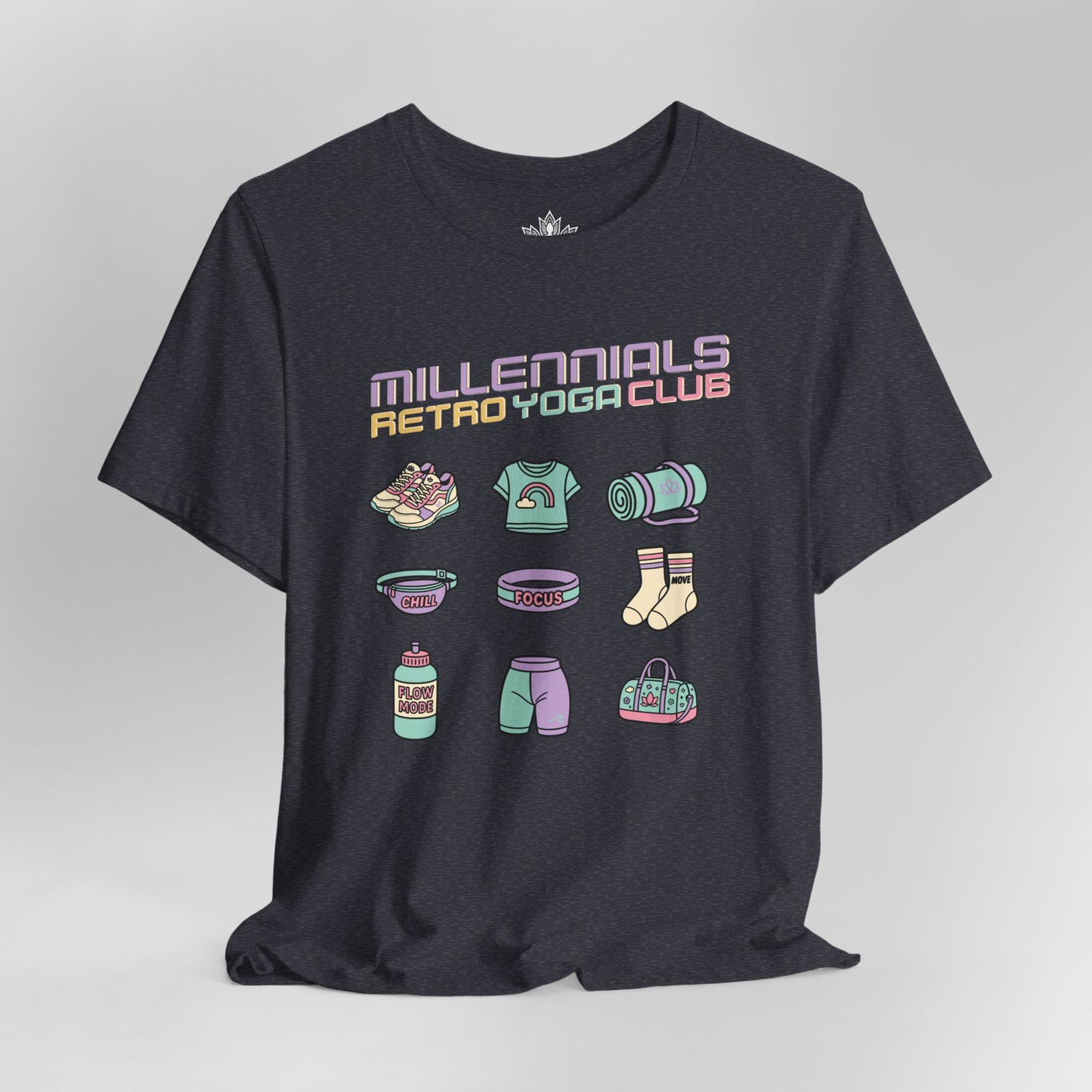Millennials Club – Retro Yoga Essentials Tee
