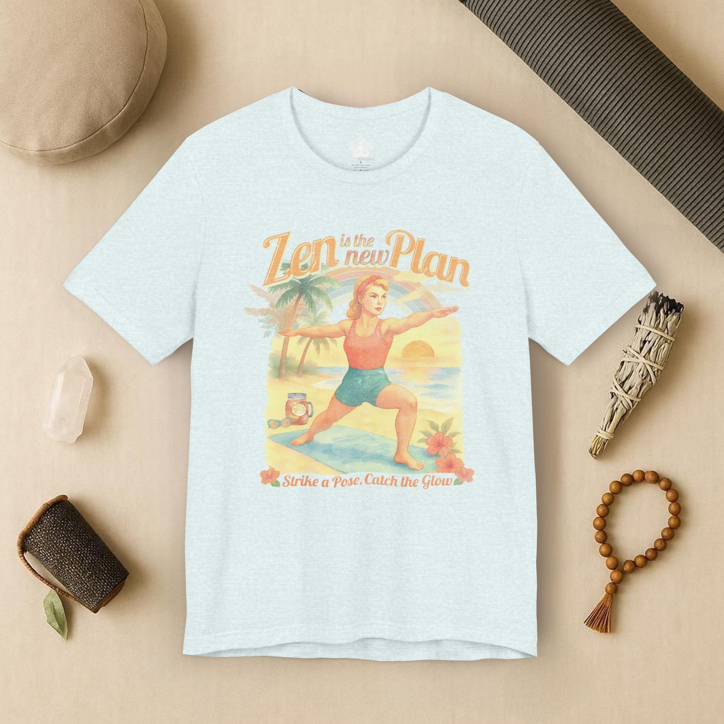 Zen is the New Plan – Retro Yoga Tee