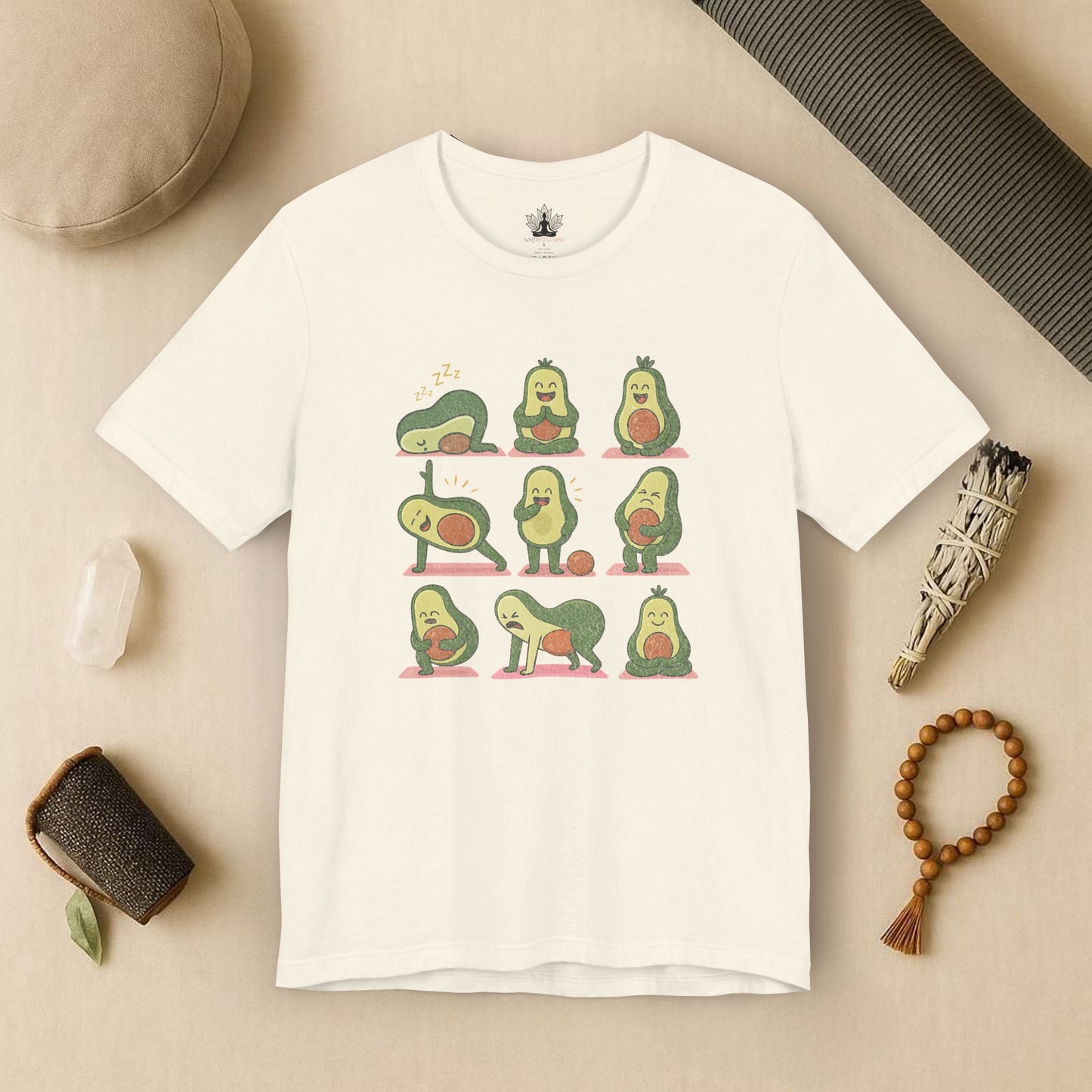 Avocado Yoga Poses - Funny Wellness Tee