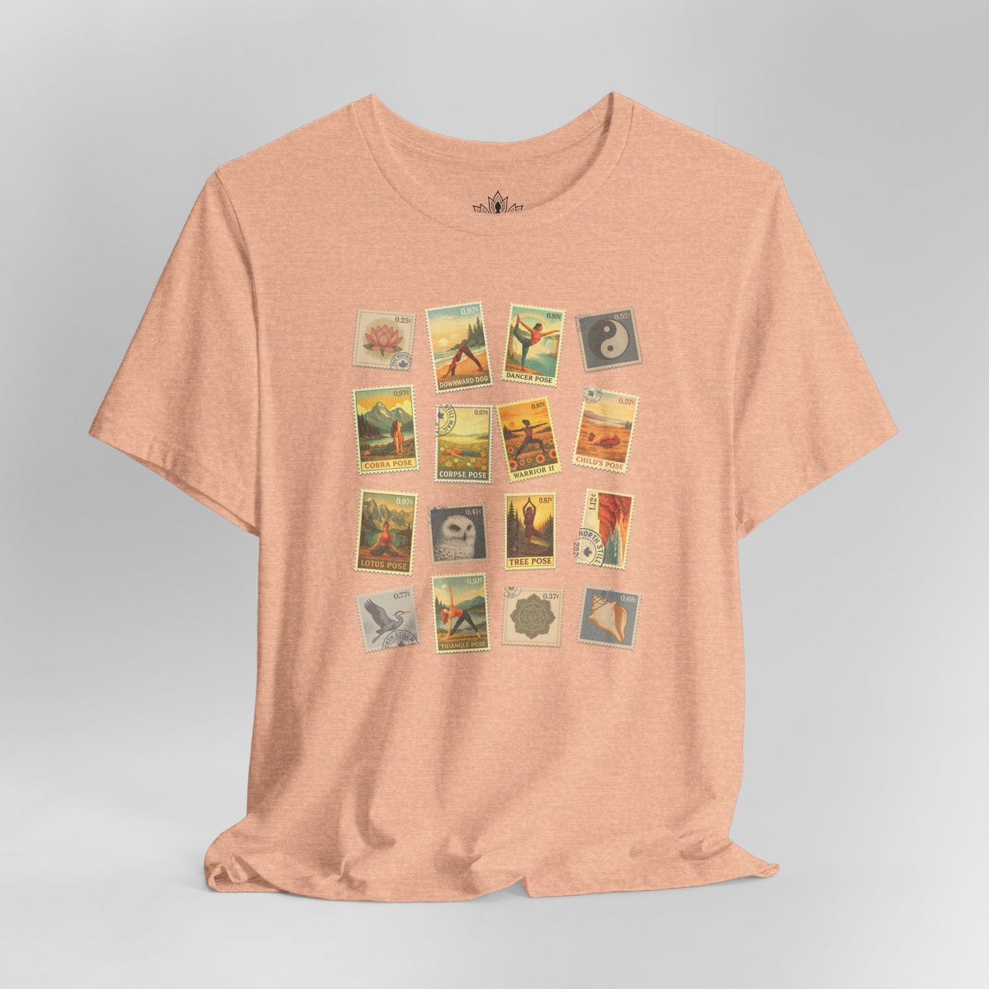 Vintage Yoga Postage Stamps – Canada Inspired Tee